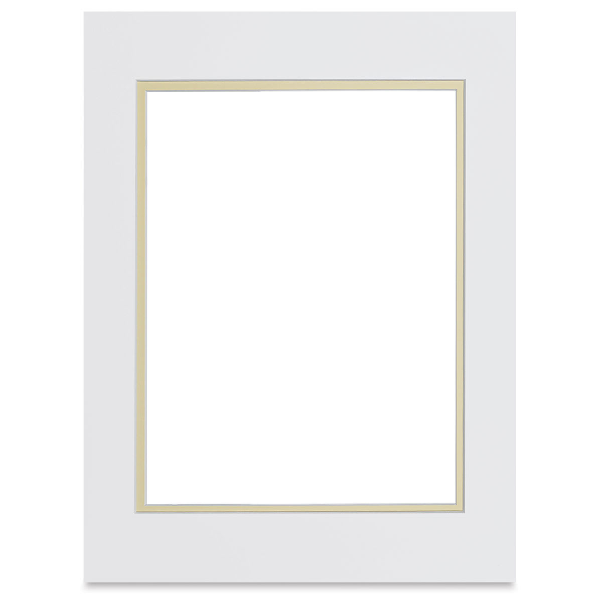 Blick Double Mat - Manor White / Ecru, 12" x 16" (8-1/2" x 11-1/2" Opening)