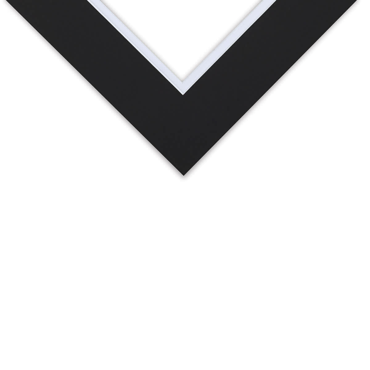 Blick Double Mat - Smooth Black/Smooth White, 8" x 10" (3-3/4" x 5-3/4" opening), corner Blick Double Mat - Smooth Black/Smooth White, 8" x 10" (3-3/4" x 5-3/4" opening), corner