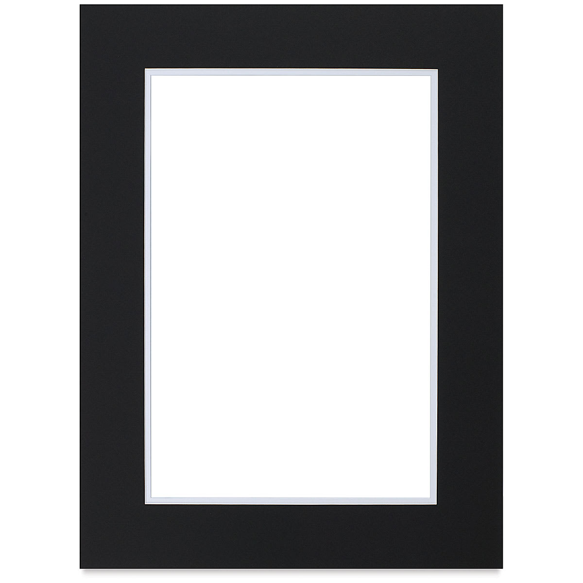 Blick Double Mat - Smooth Black/Smooth White, 18" x 24" (11-3/4" x 17-3/4" opening)