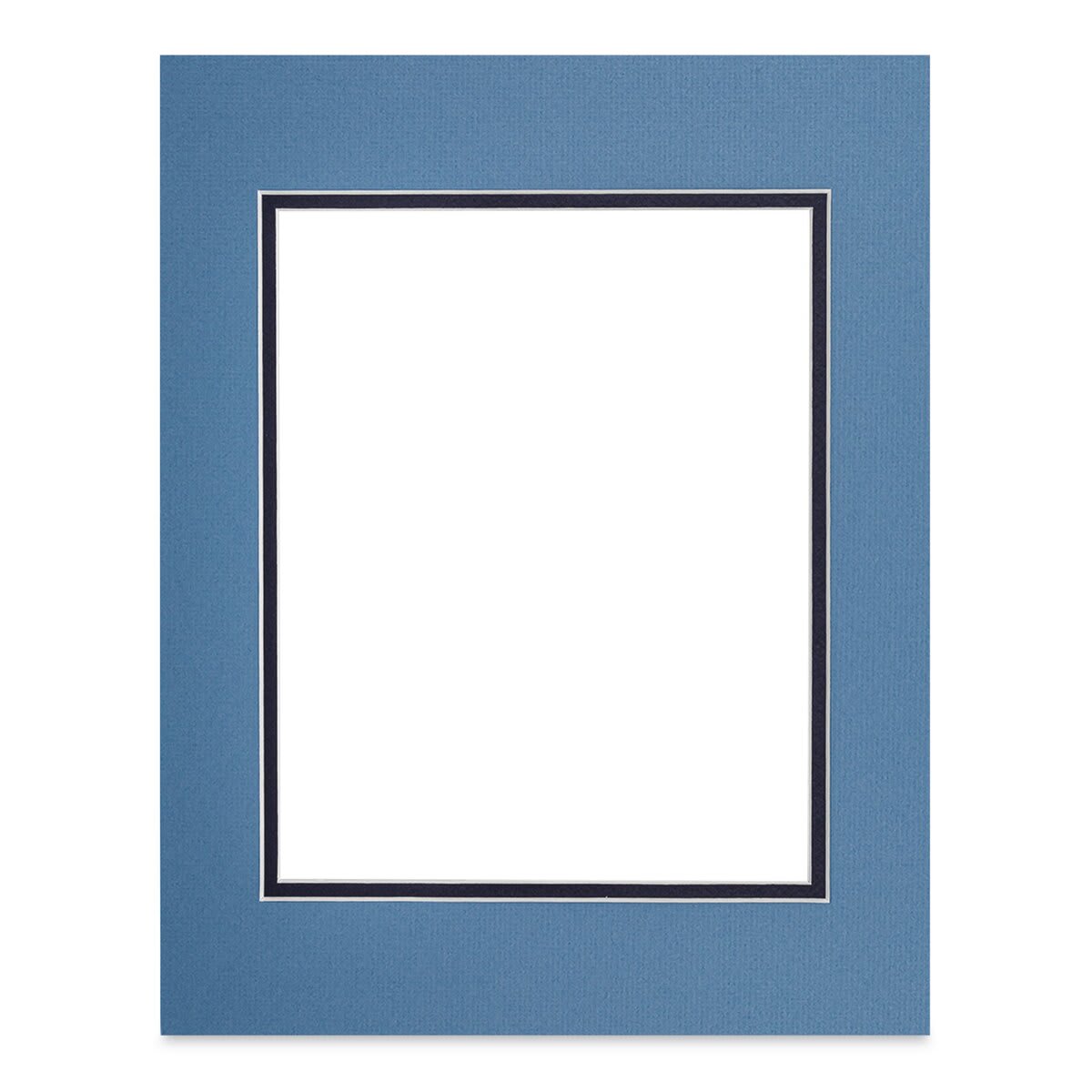 Blick Double Mat - Biscay Blue / Newport Blue, 12" x 16" (8-1/2" x 11-1/2" Opening)