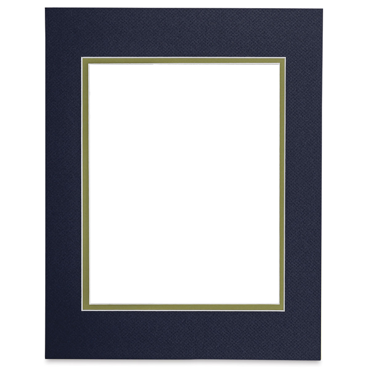 Blick Double Mat - Newport Blue / Green Pear, 11" x 14" (7-1/2" x 9-1/2" Opening)
