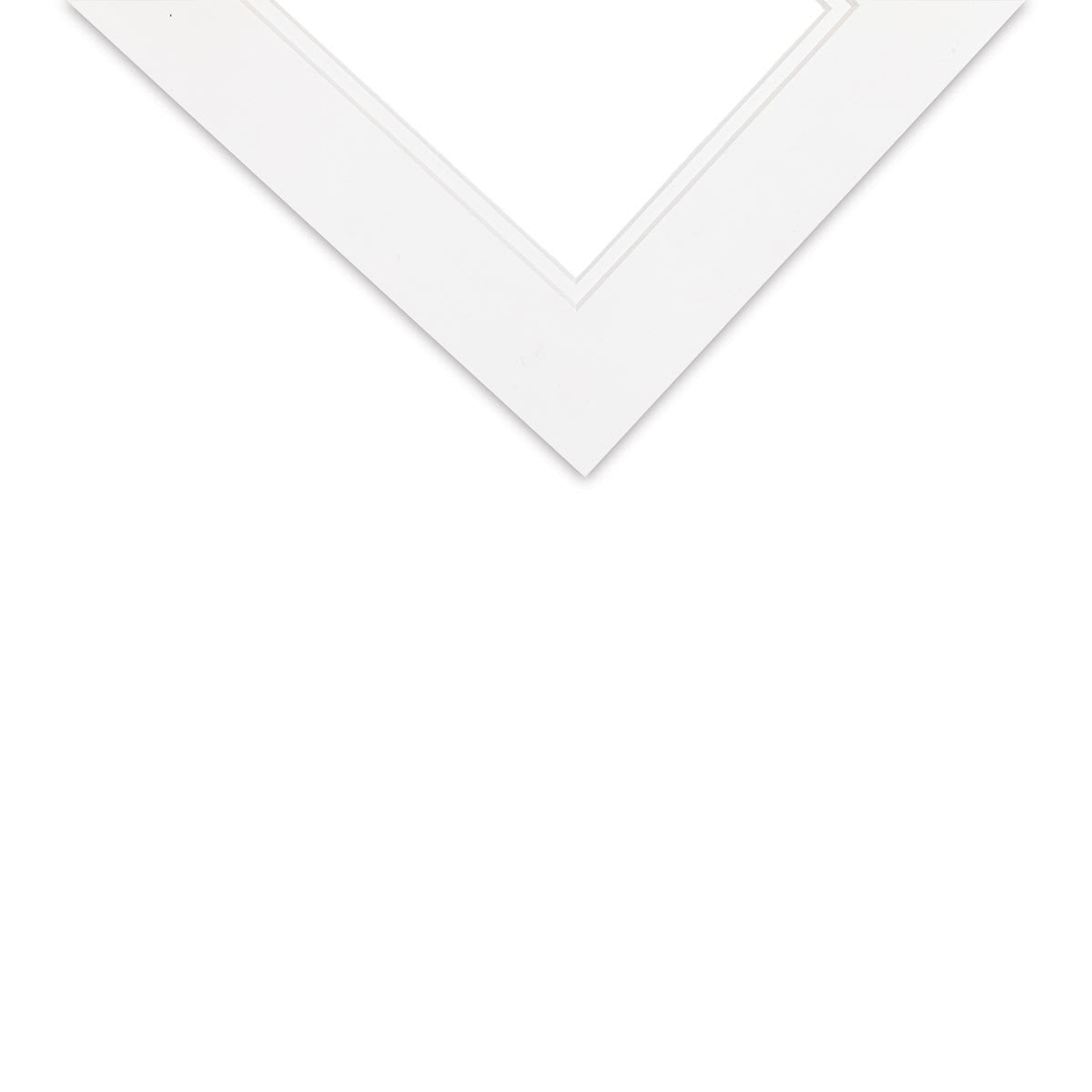 Crescent Select Conservation Solids Pre-Cut Double Mat - Vivid White/Vivid White, 4 ply, 8" x 10" corner