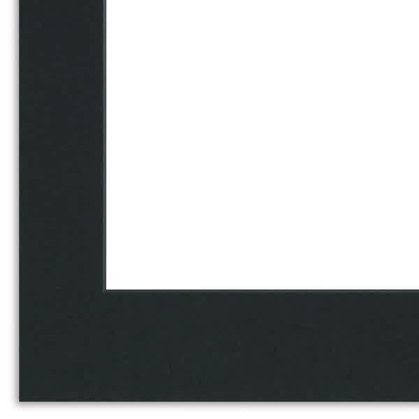 Crescent Select Conservation Solids Pre-Cut Mats - Closeup of Dark Gray Corner
