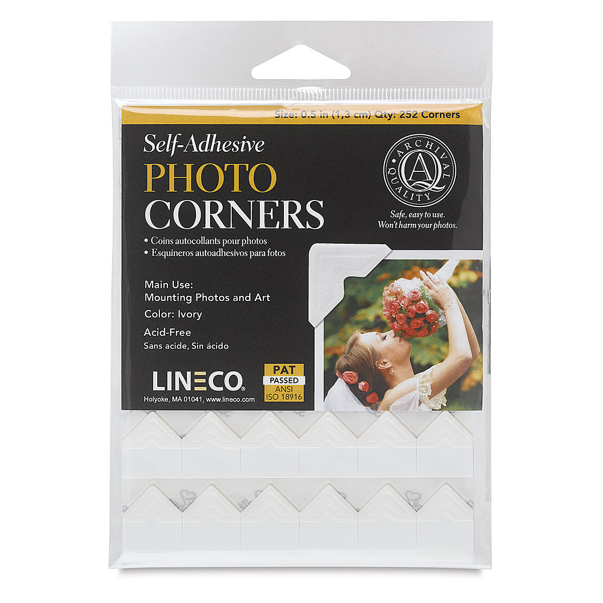 Lineco Mounting Corners - 1/2", Ivory, Pkg of 252