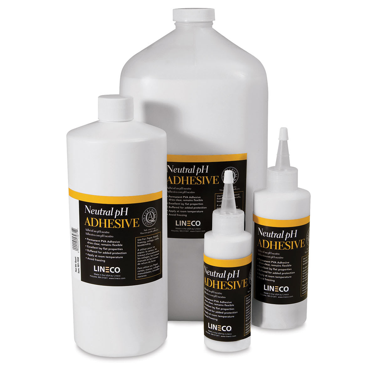 Lineco Neutral pH Adhesive - Assorted bottles of Adhesive shown Lineco Neutral pH Adhesive - Assorted bottles of Adhesive shown
