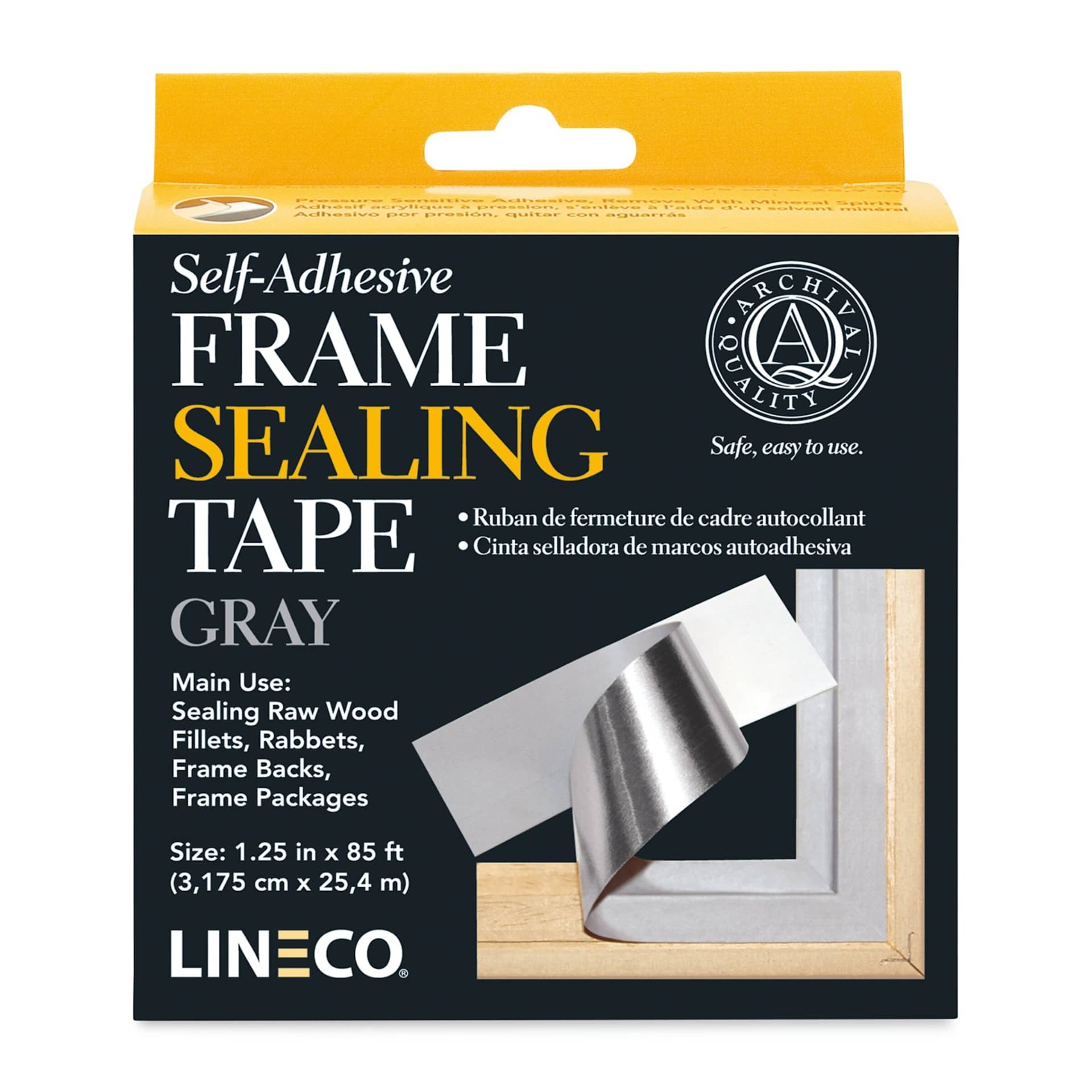 Lineco Frame Sealing Tape - Front of packaging Lineco Frame Sealing Tape - Front of packaging