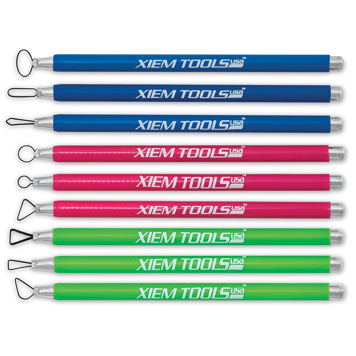 Xiem Studio Mini Ribbon Sculpting Tools - components of set shown horizontally Xiem Studio Mini Ribbon Sculpting Tools - components of set shown horizontally