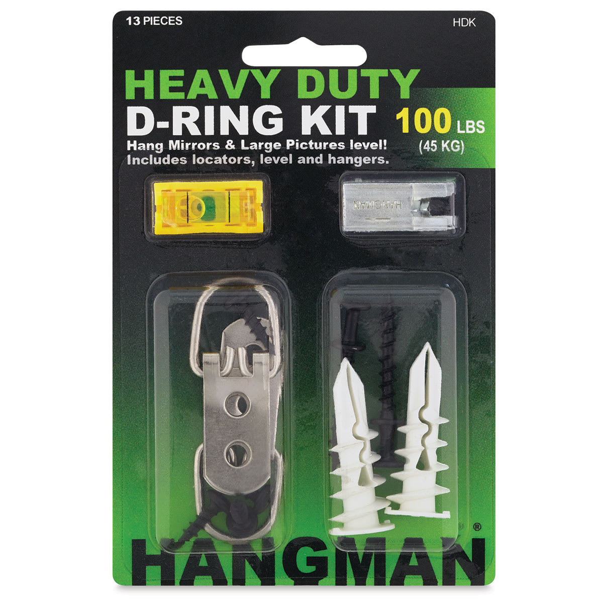 Hangman Heavy Duty D-Ring Kit - Front of blister package
