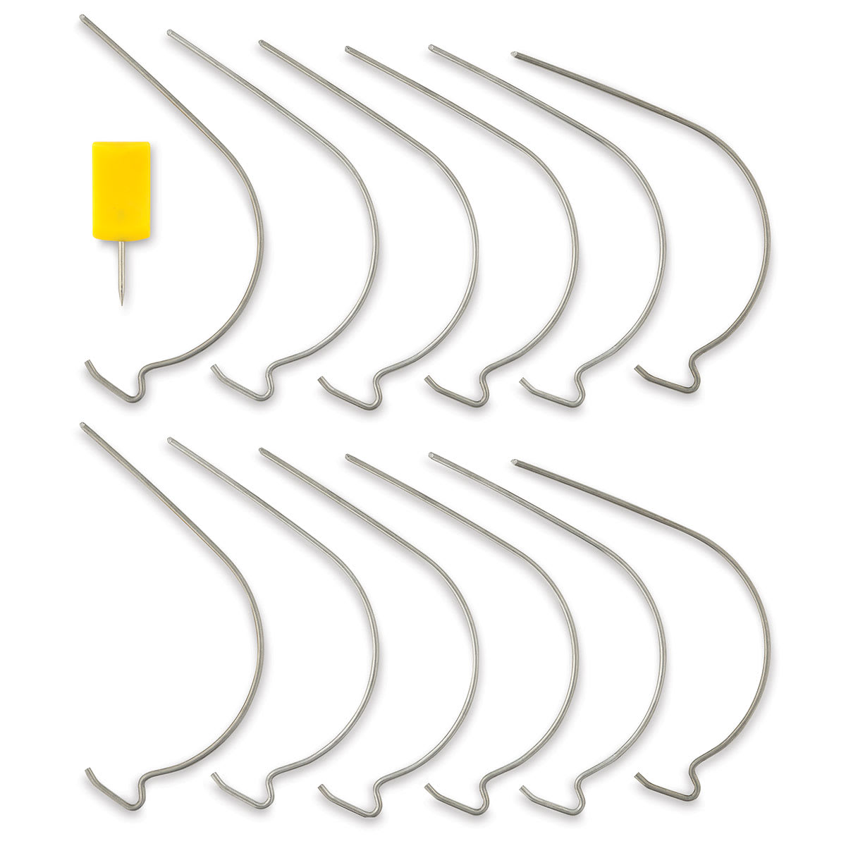 Hangman J-Hook Hangers - 12 J-Hooks in two rows with Thumbsaver
