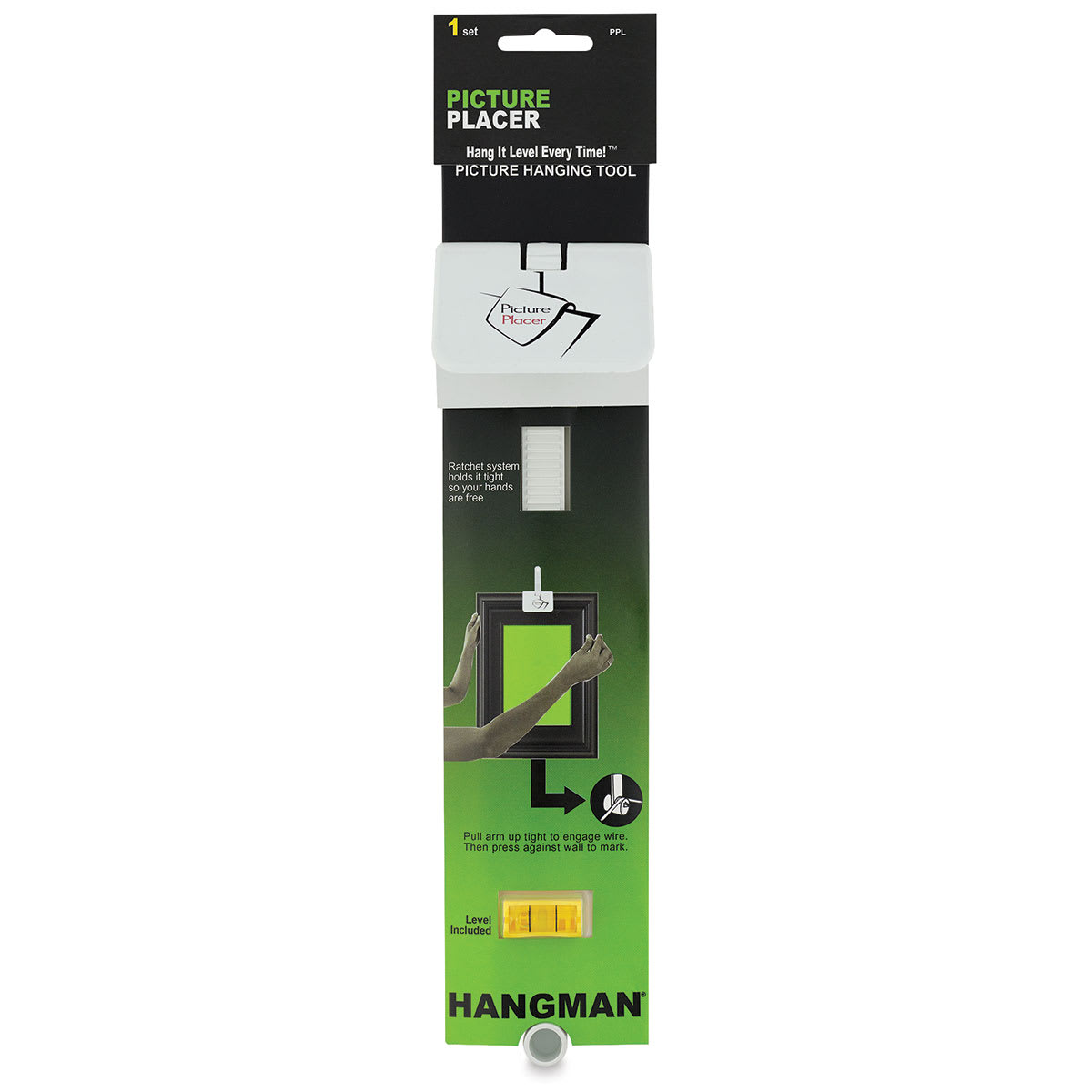 Hangman Picture Placer - Front view of package
