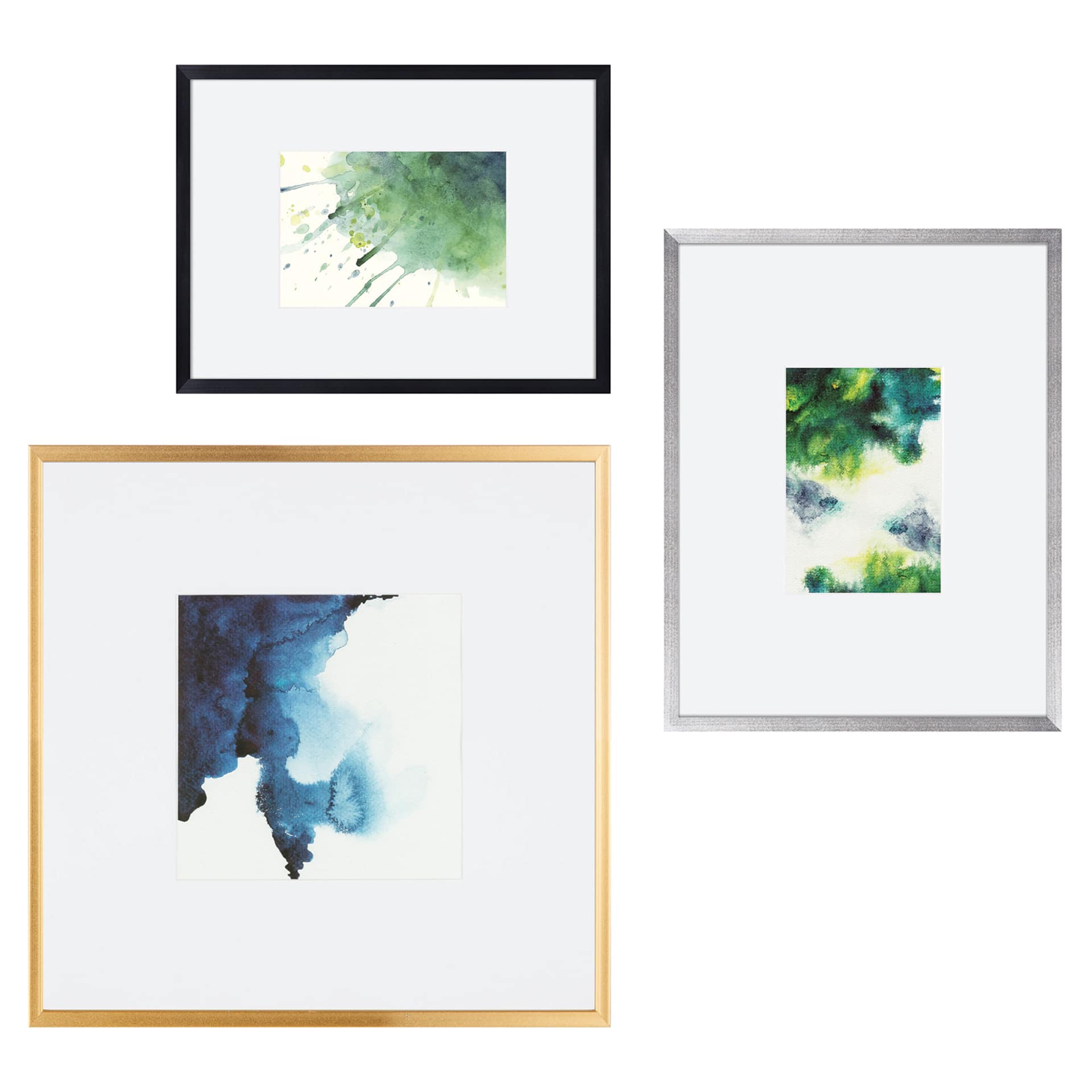 Blick Chelsea Metal Gallery Frames with White Mat, different finishes and sizes Blick Chelsea Metal Gallery Frames with White Mat, different finishes and sizes