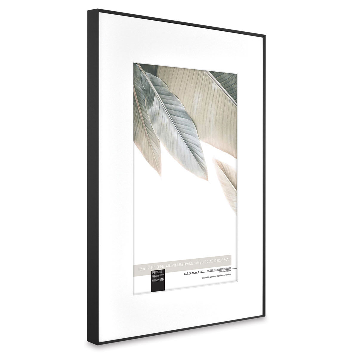 MCS Framatic Fineline II Frame - Black, 12" x 16" side view