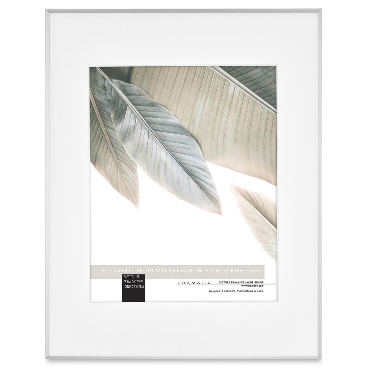 MCS Framatic Fineline II Frame - Silver, 11" x 14"