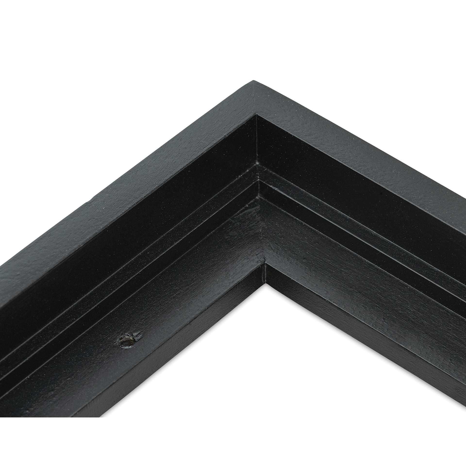 Ampersand Floaterframe - Bold, Black, 5" x 7", 7/8", corner close-up