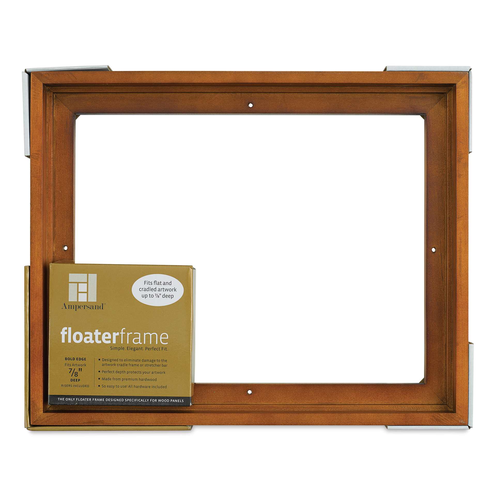 Ampersand Floaterframe - Bold, Walnut, 11" x 14", 7/8", front of packaging