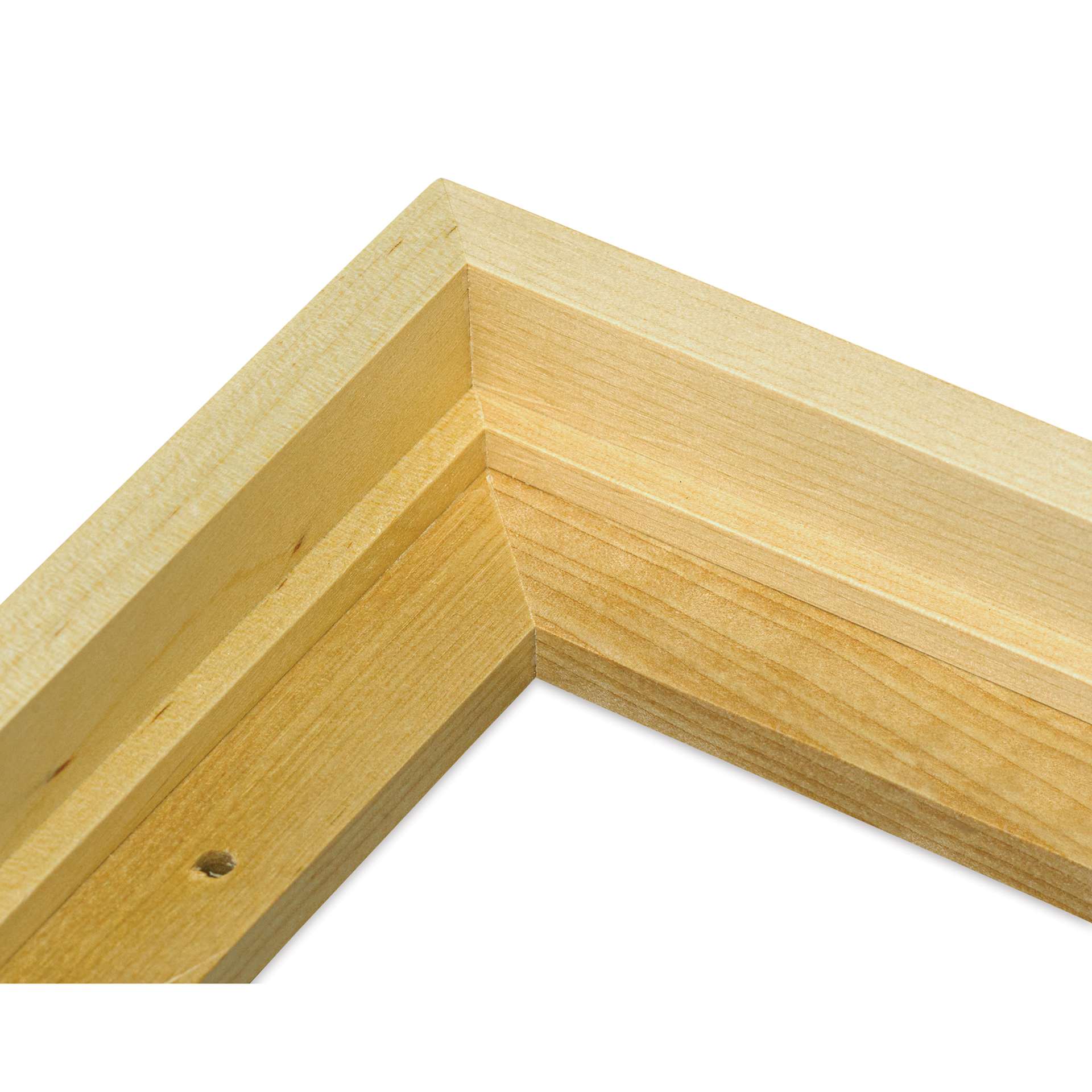 Ampersand Floaterframe - Bold, Maple, 5" x 7", 7/8", corner close-up