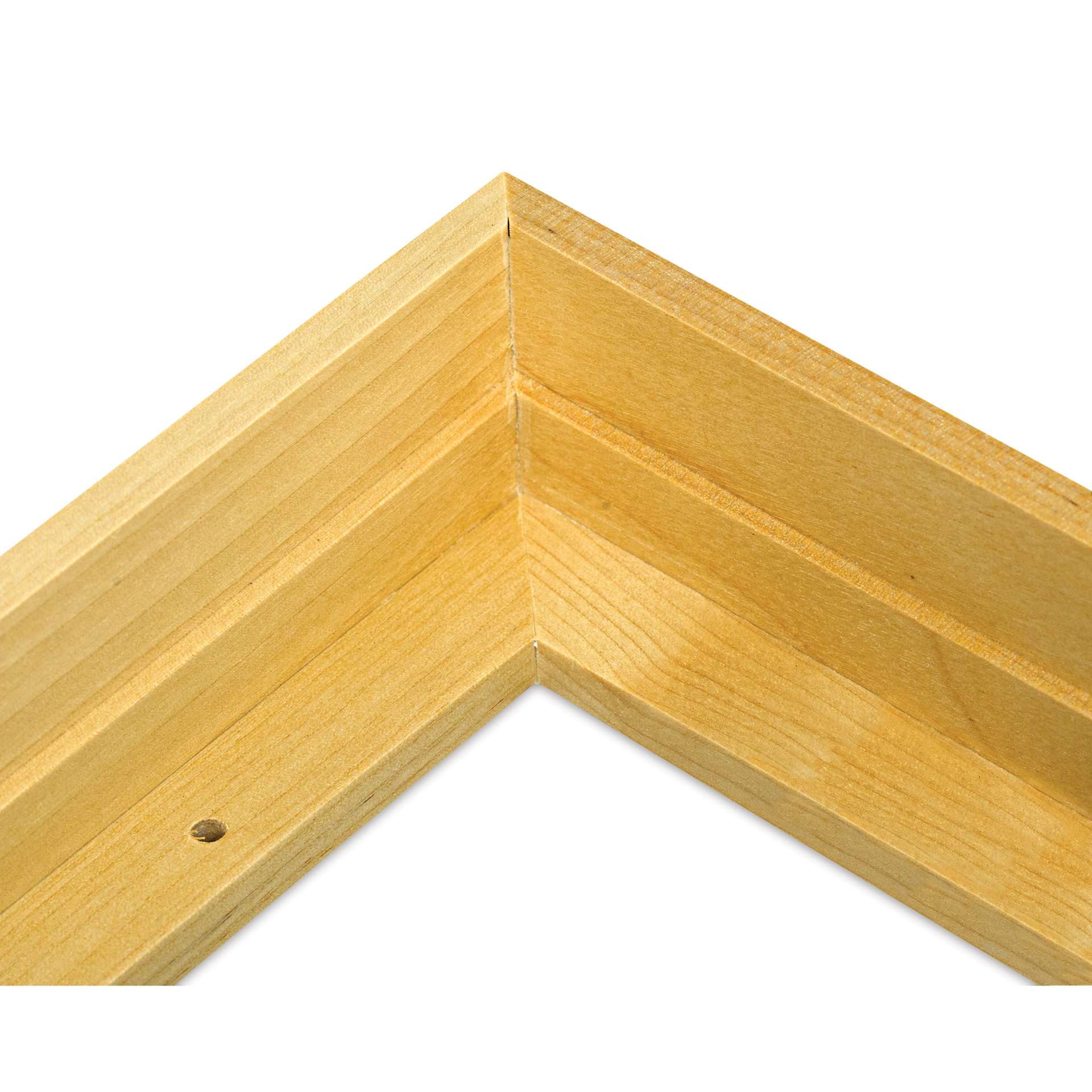 Ampersand Floaterframe - Thin, Maple, 5" x 7", 1-1/2", corner close-up