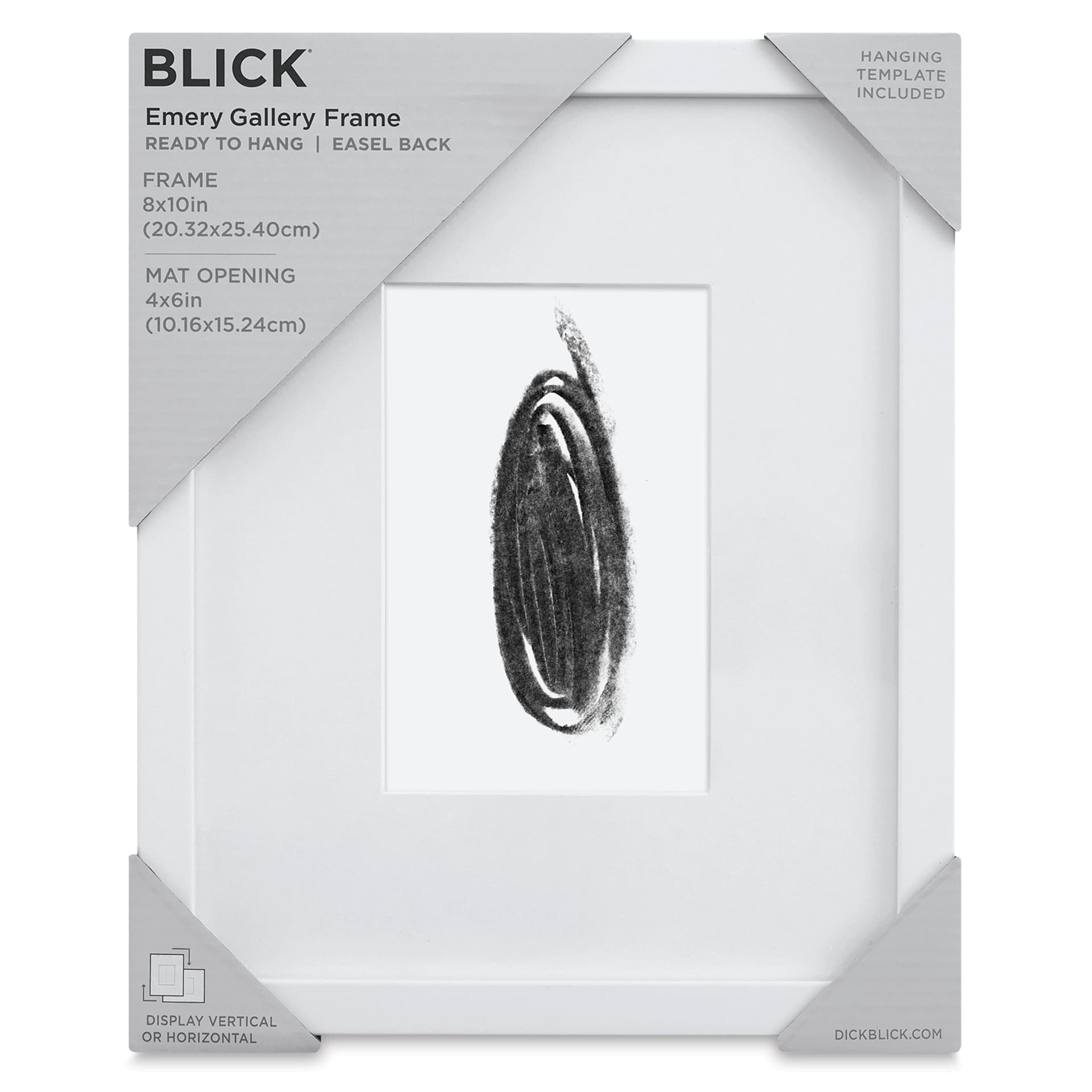 Blick Emery Gallery Frame - White, 8" x 10", with Easel Back