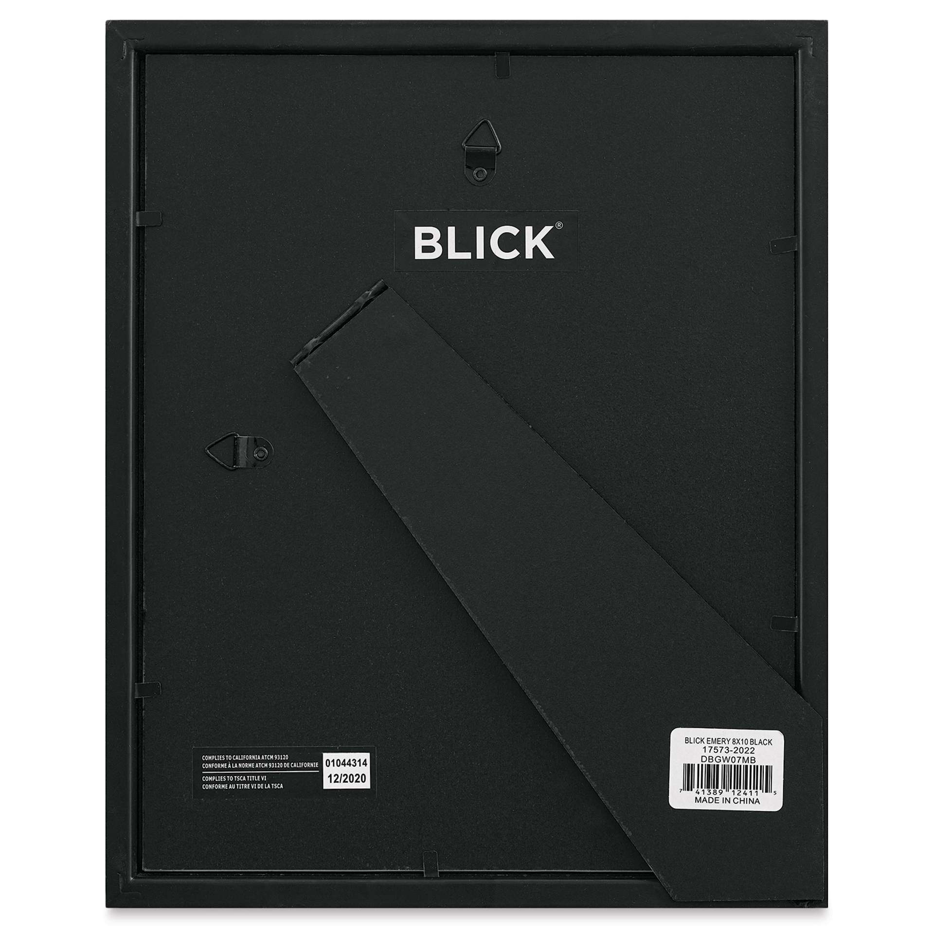 Blick Emery Gallery Frame - Black, 8" x 10", with Easel Back back of frame