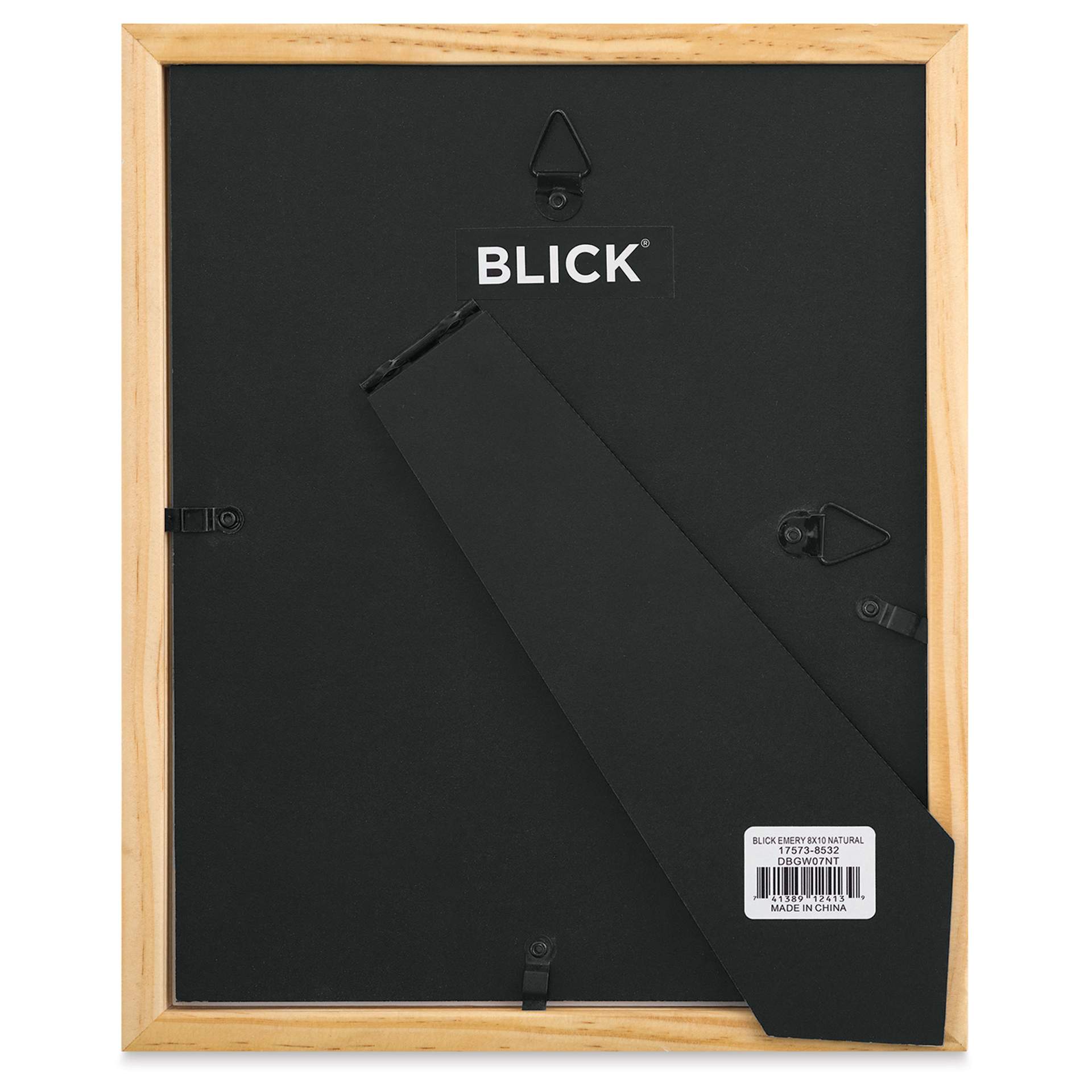 Blick Emery Gallery Frame - Natural, 8" x 10", with Easel Back back of frame