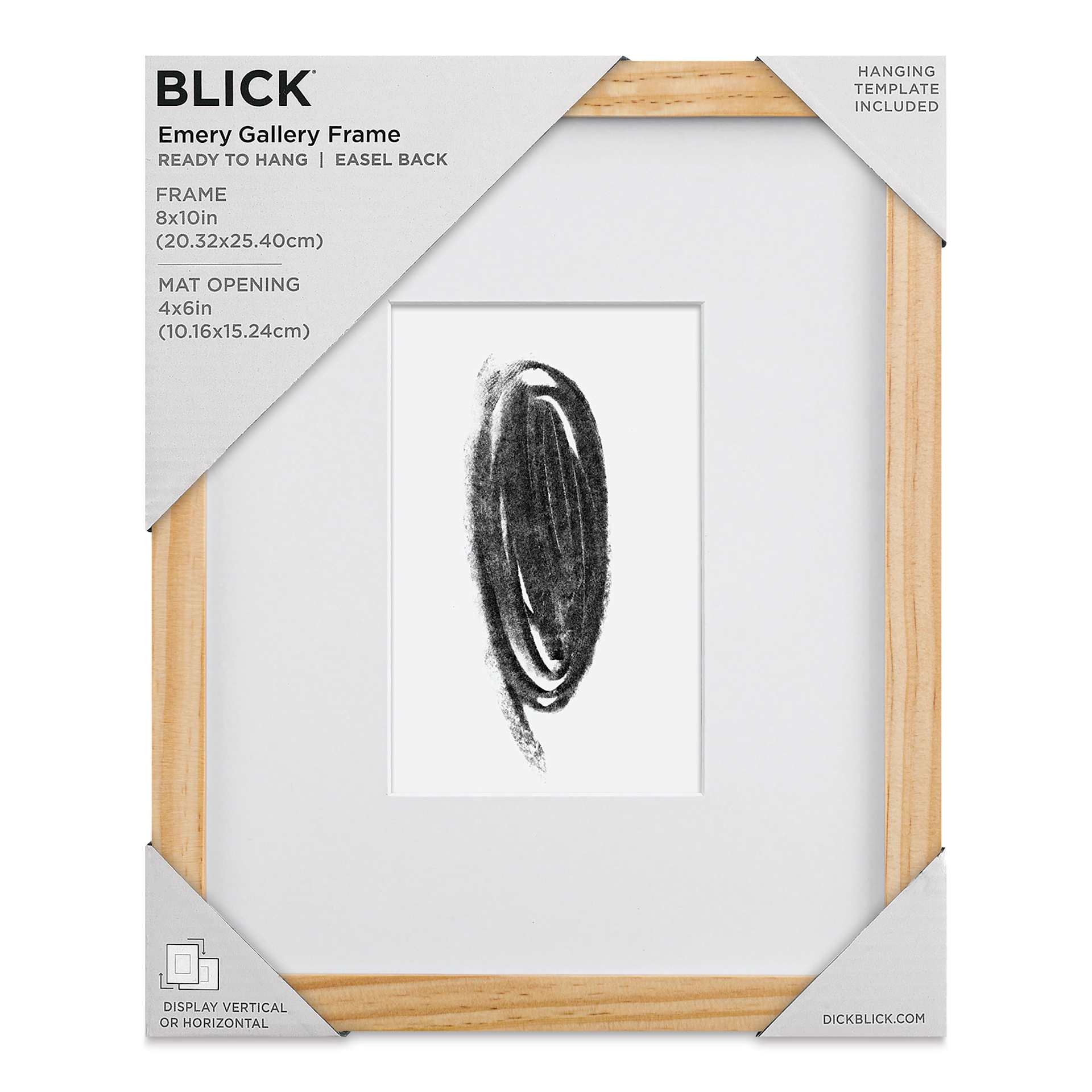 Blick Emery Gallery Frame - Natural, 8" x 10", with Easel Back in package