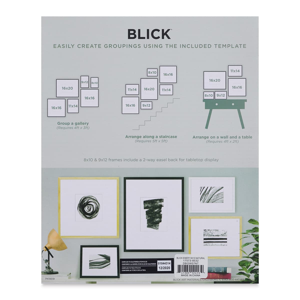 Blick Emery Gallery Frame hanging examples