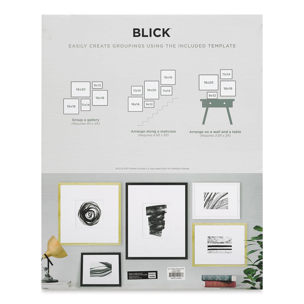 Blick Emery Gallery Frames with Mat, example layouts Blick Emery Gallery Frames with Mat, example layouts
