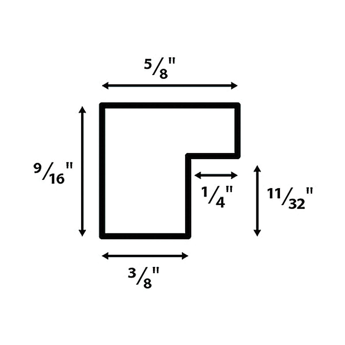 Blick Emery Gallery Frame - Rabbet dimensions
