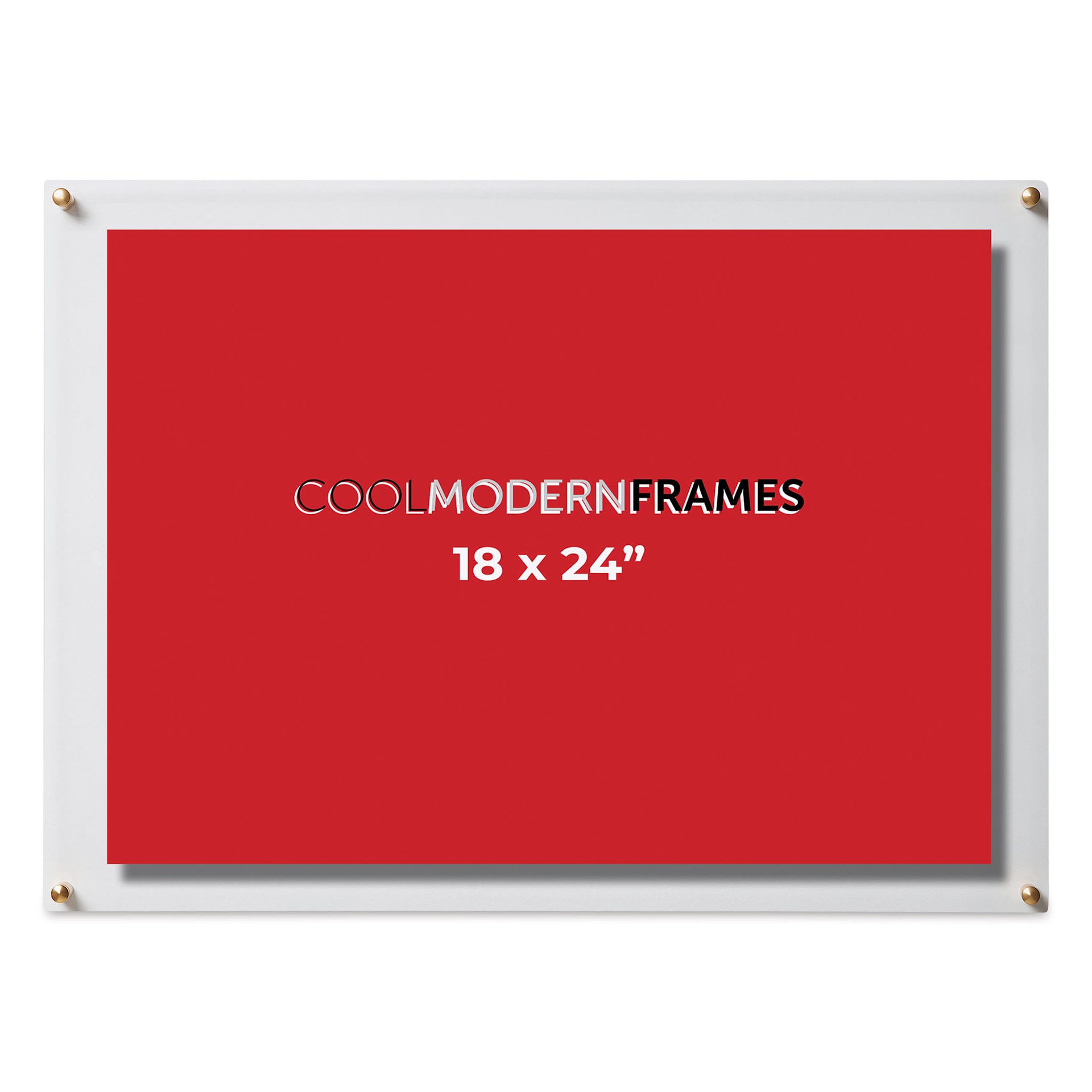 Cool Modern Frame, Goldtone Hardware - 21" x 27" (Front)