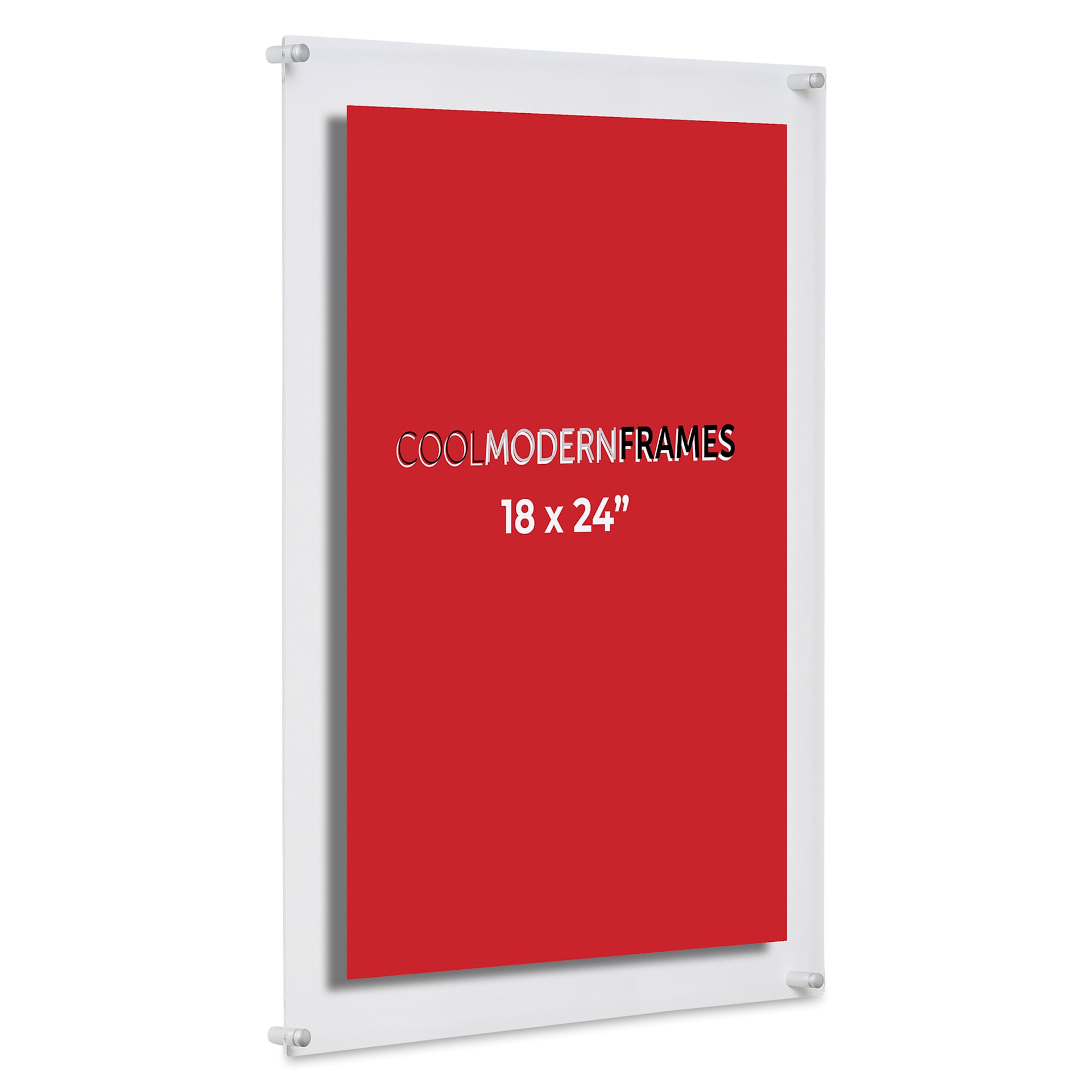 Cool Modern Frame, Silvertone Hardware - 21" x 27"