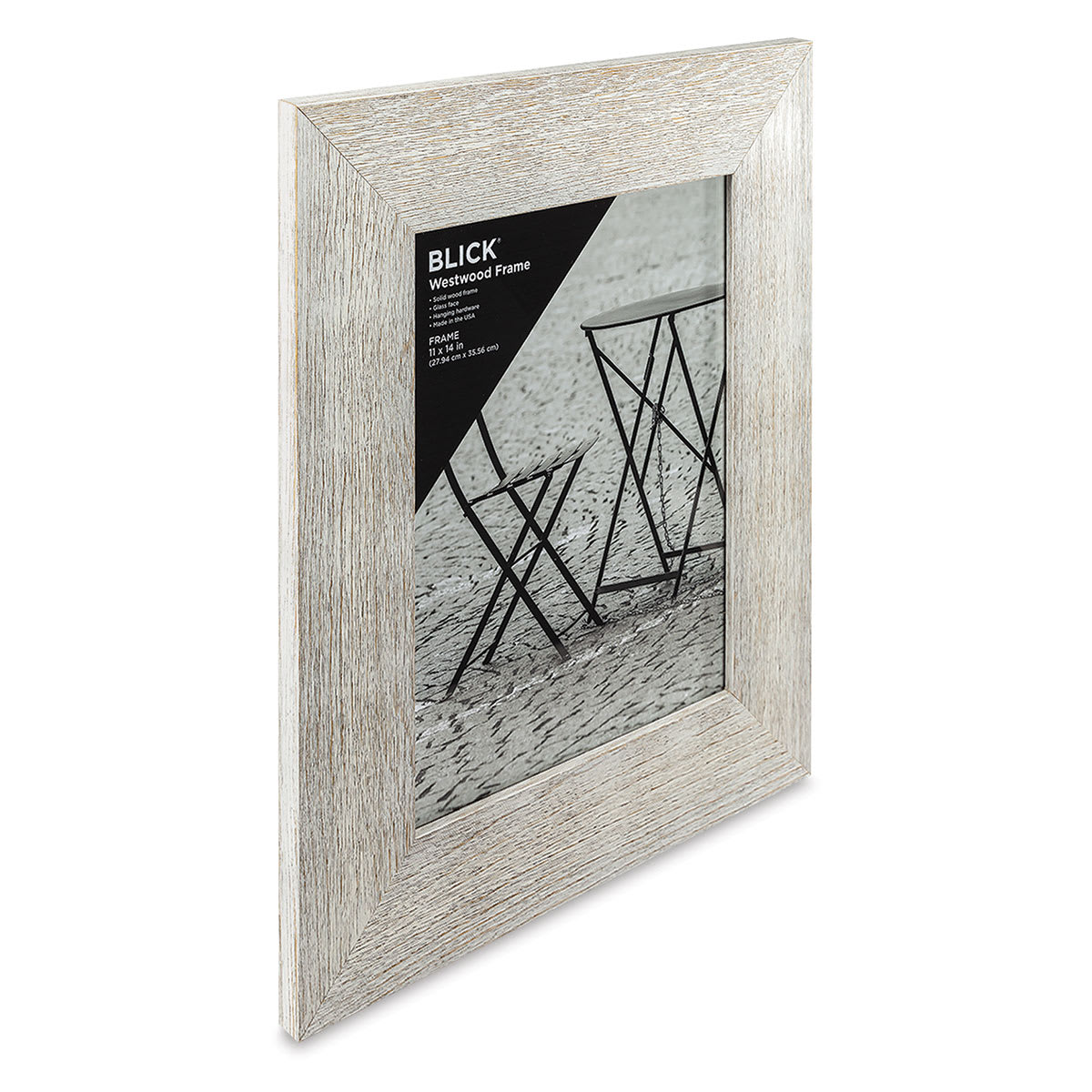 Blick Westwood Frames - Whiteswash, Wide, 11" x 14" side view