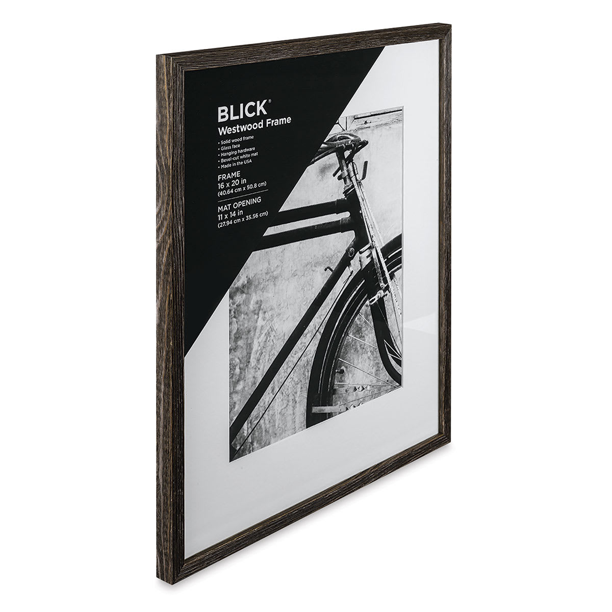 Blick Westwood Frames - Charcoal, Thin, 16" x 20" side view
