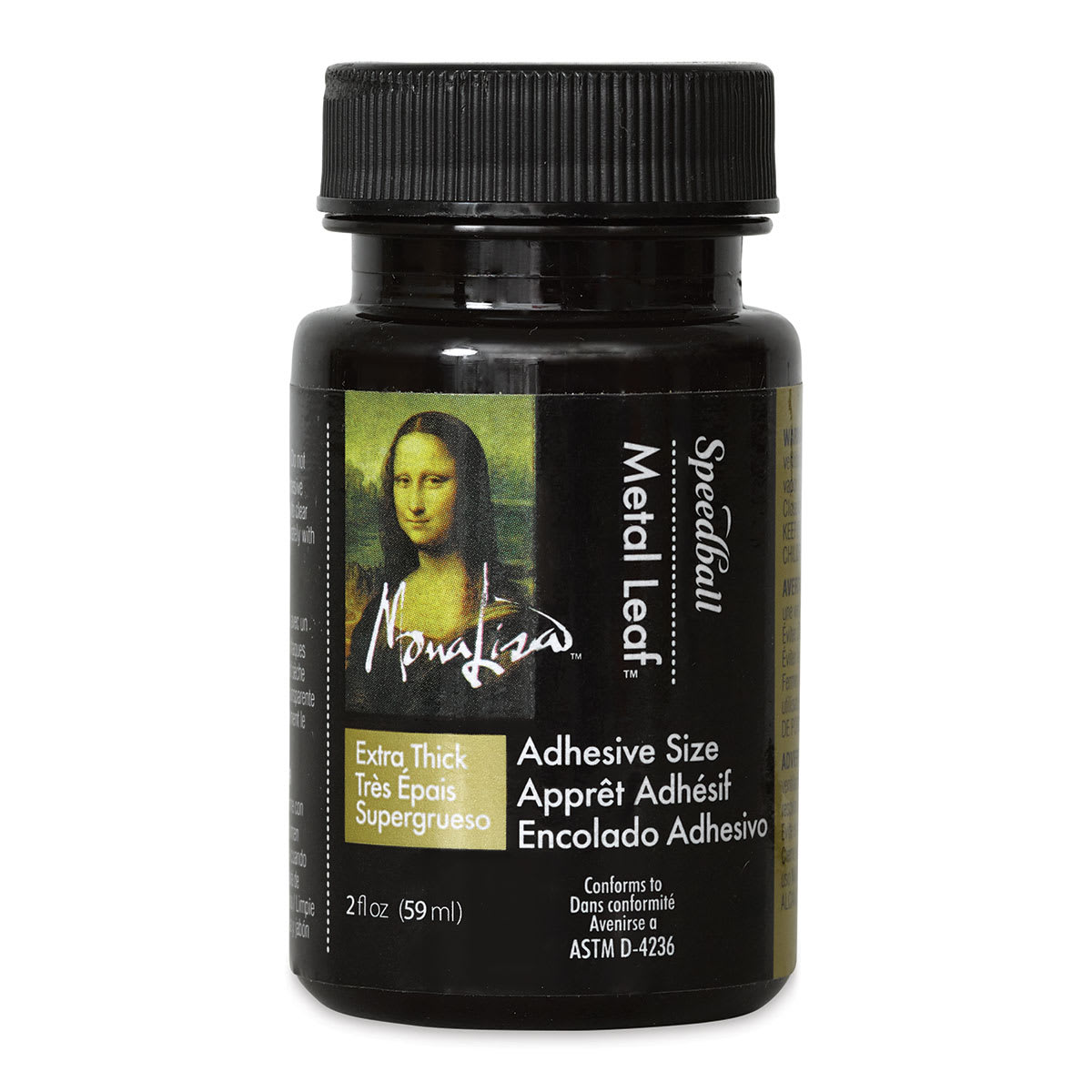 Mona Lisa Extra Thick Metal Leaf Adhesive Size - Front of bottle
Mona Lisa Extra Thick Metal Leaf Adhesive Size - Front of bottle