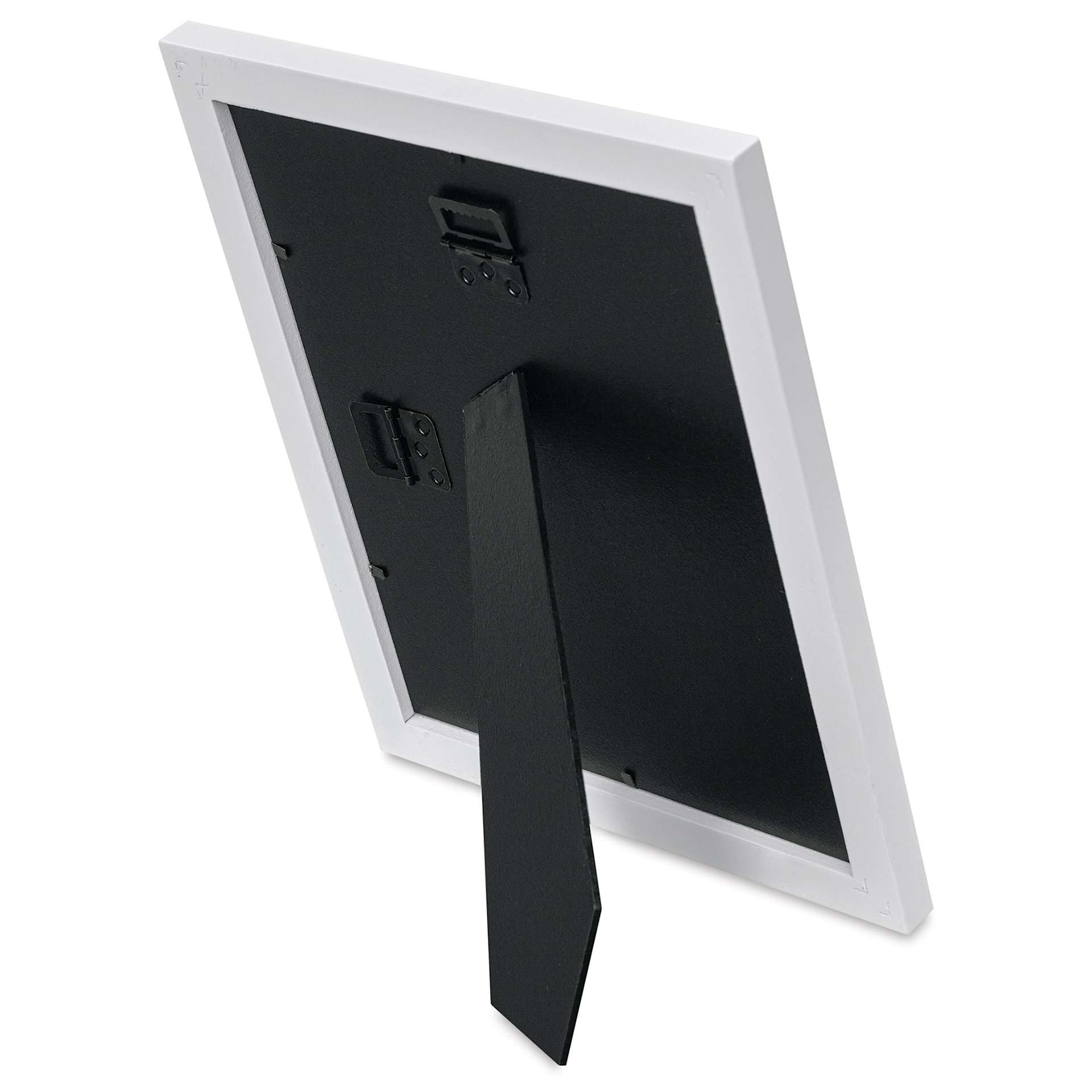 Blick Bellevue Frame - White, 8" x 10", resting on easel back