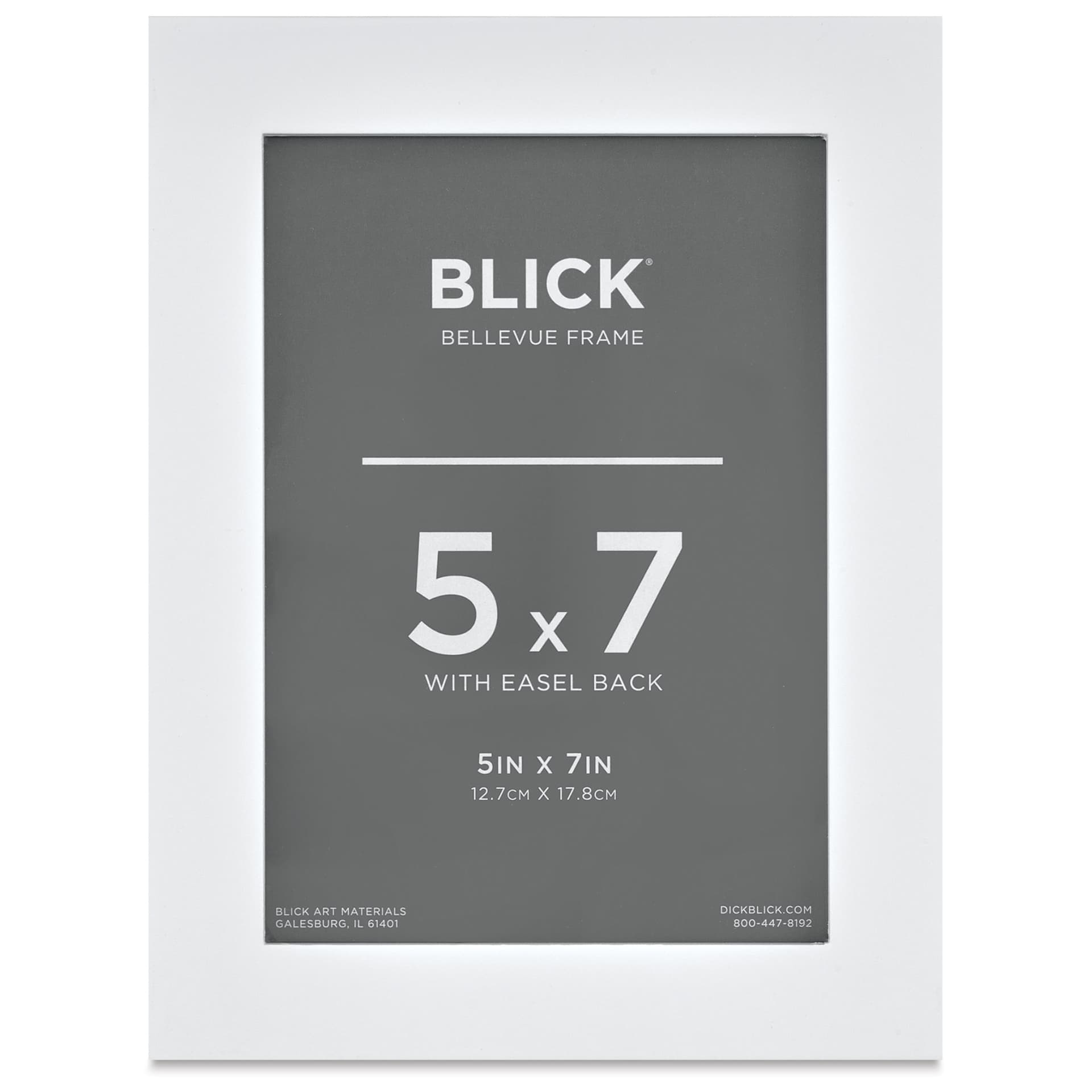 Blick Bellevue Frame - White, 5" x 7", front of frame