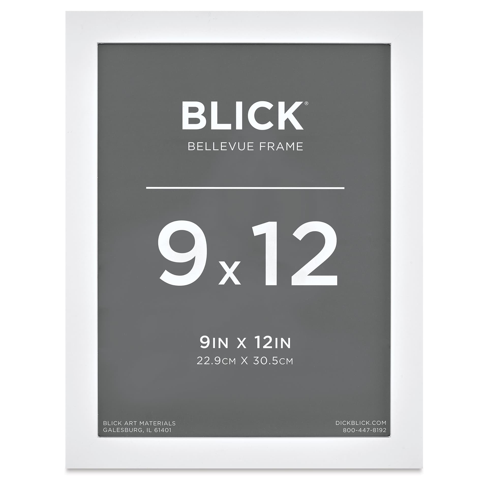 Blick Bellevue Frame - White, 9" x 12", front of frame