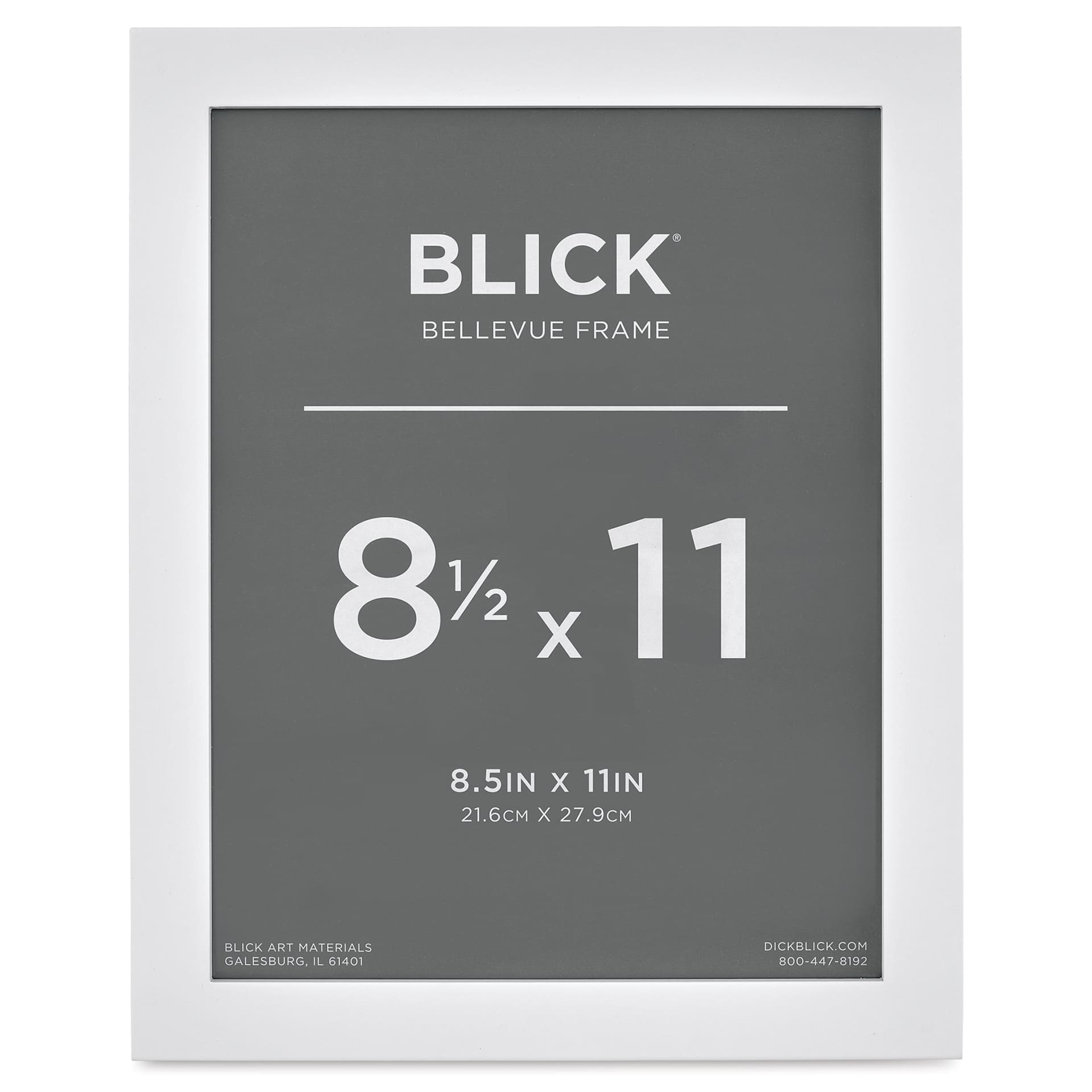Blick Bellevue Frame - White, 8-1/2" x 11", front of frame