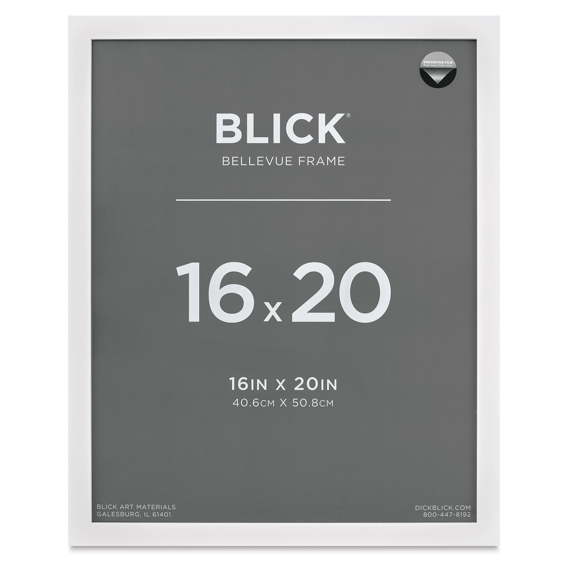 Blick Bellevue Frame - White, 16" x 20", front of frame