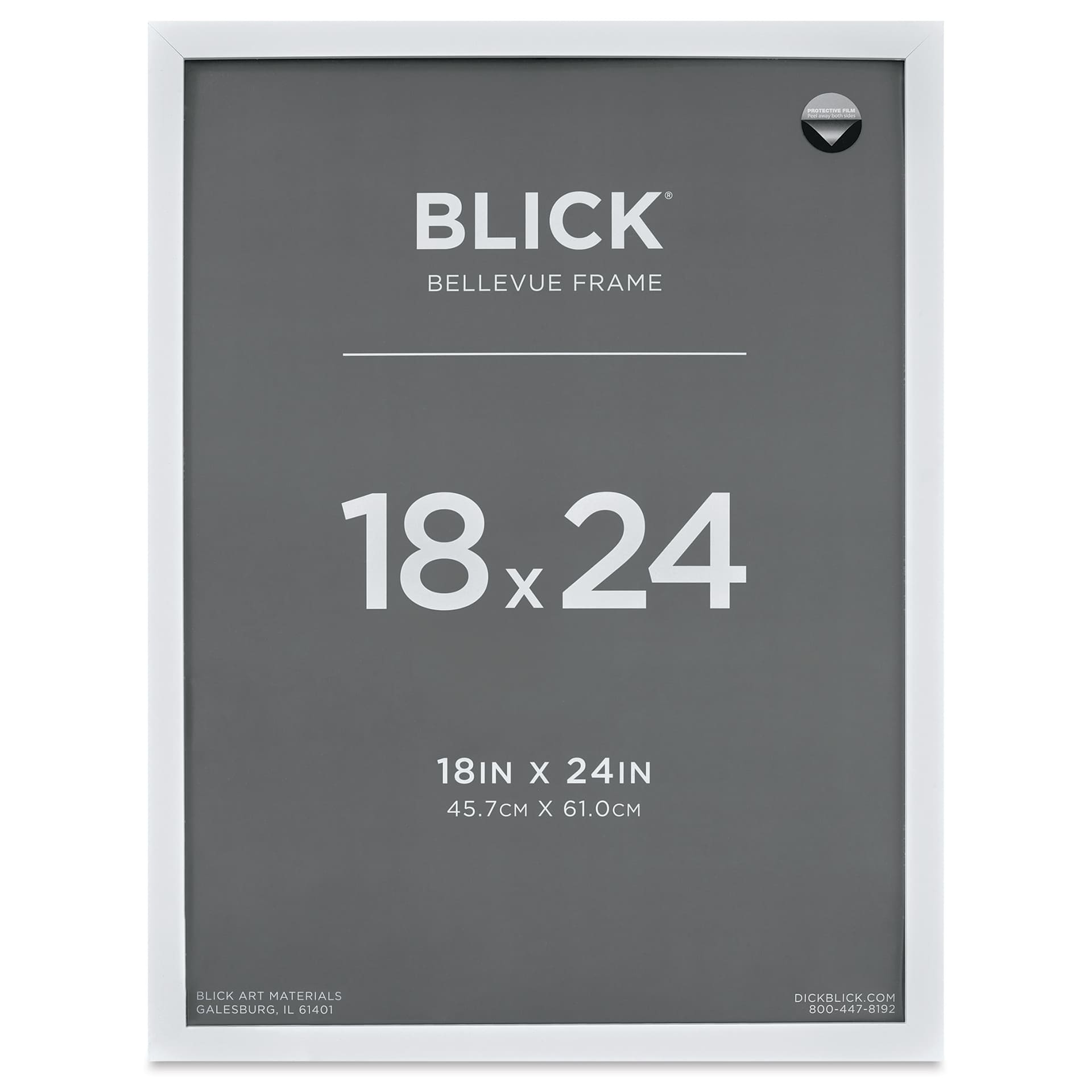 Blick Bellevue Frame - White, 18" x 24", front of frame