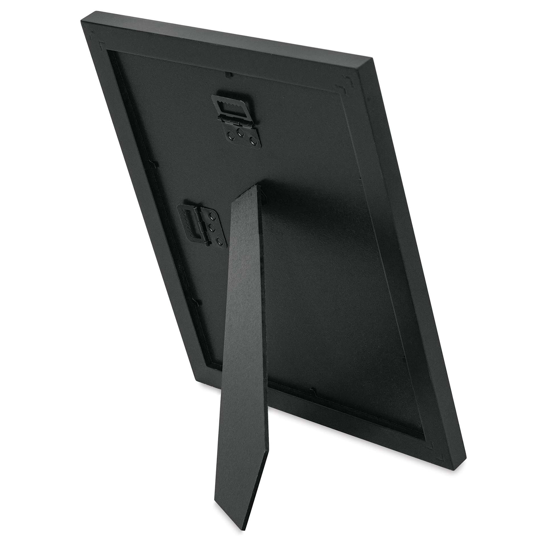 Blick Bellevue Frame - Black, 8" x 10", resting on easel back