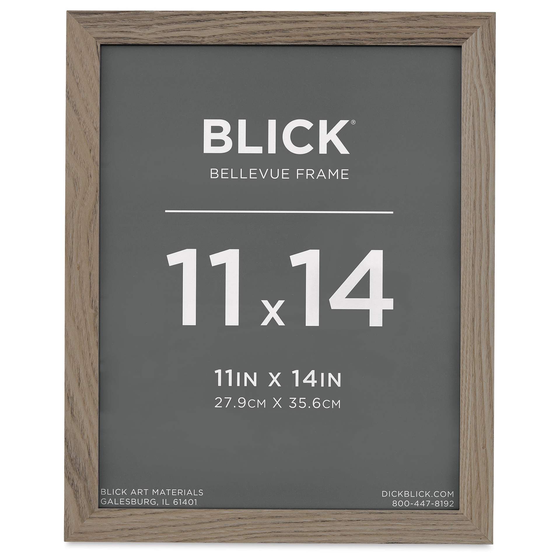 Blick Bellevue Frame - Grey Woodgrain, 11" x 14", front of frame Blick Bellevue Frame - Grey Woodgrain, 11" x 14", front of frame