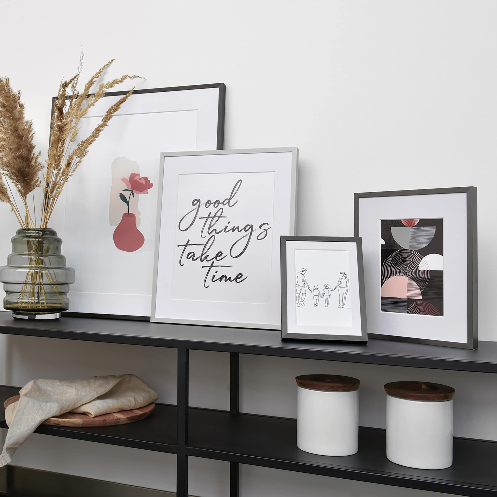 Larger Deha Design Tribeca Frames on a table.