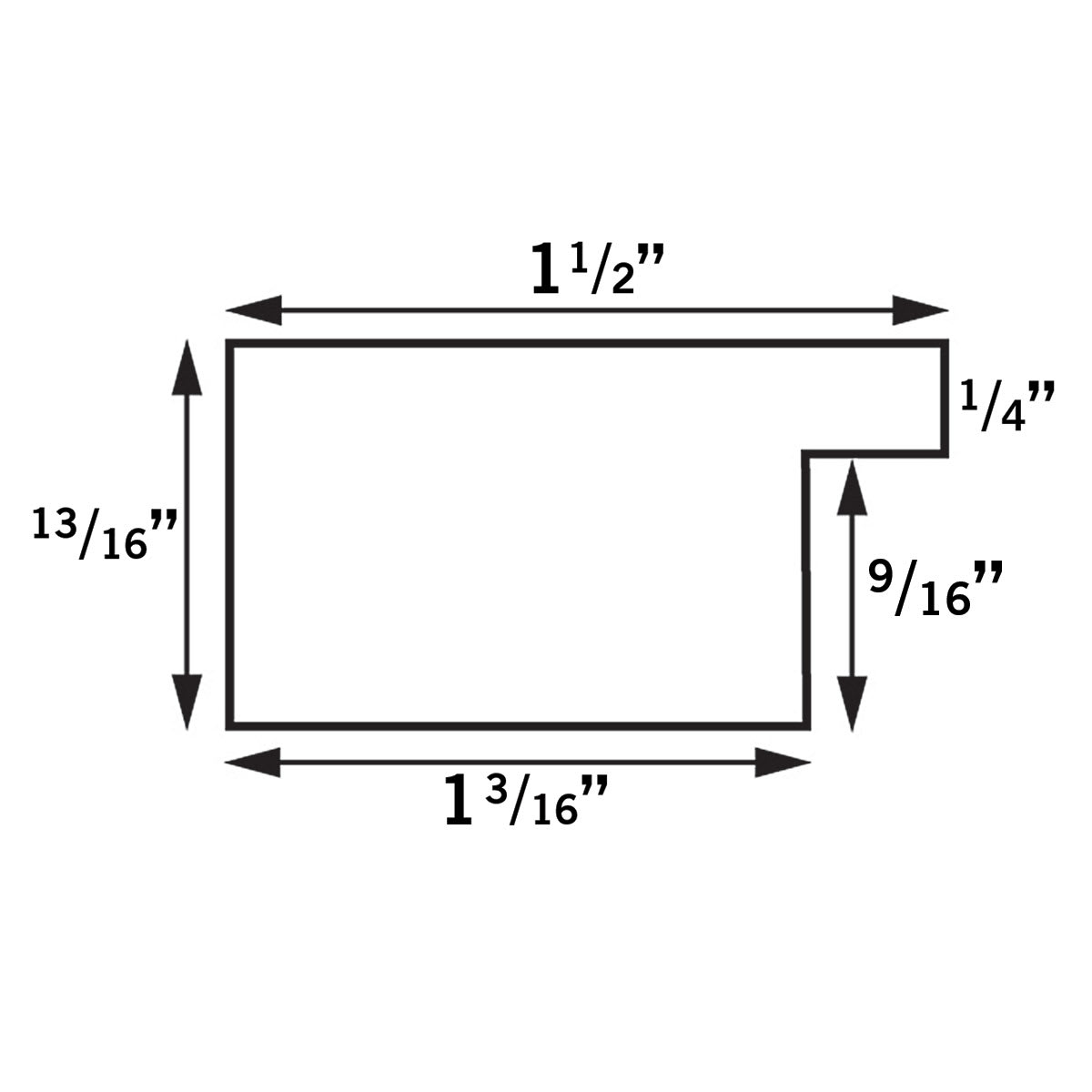 Blick Gallery Frames (Frame profile diagram) Blick Gallery Frames (Frame profile diagram)