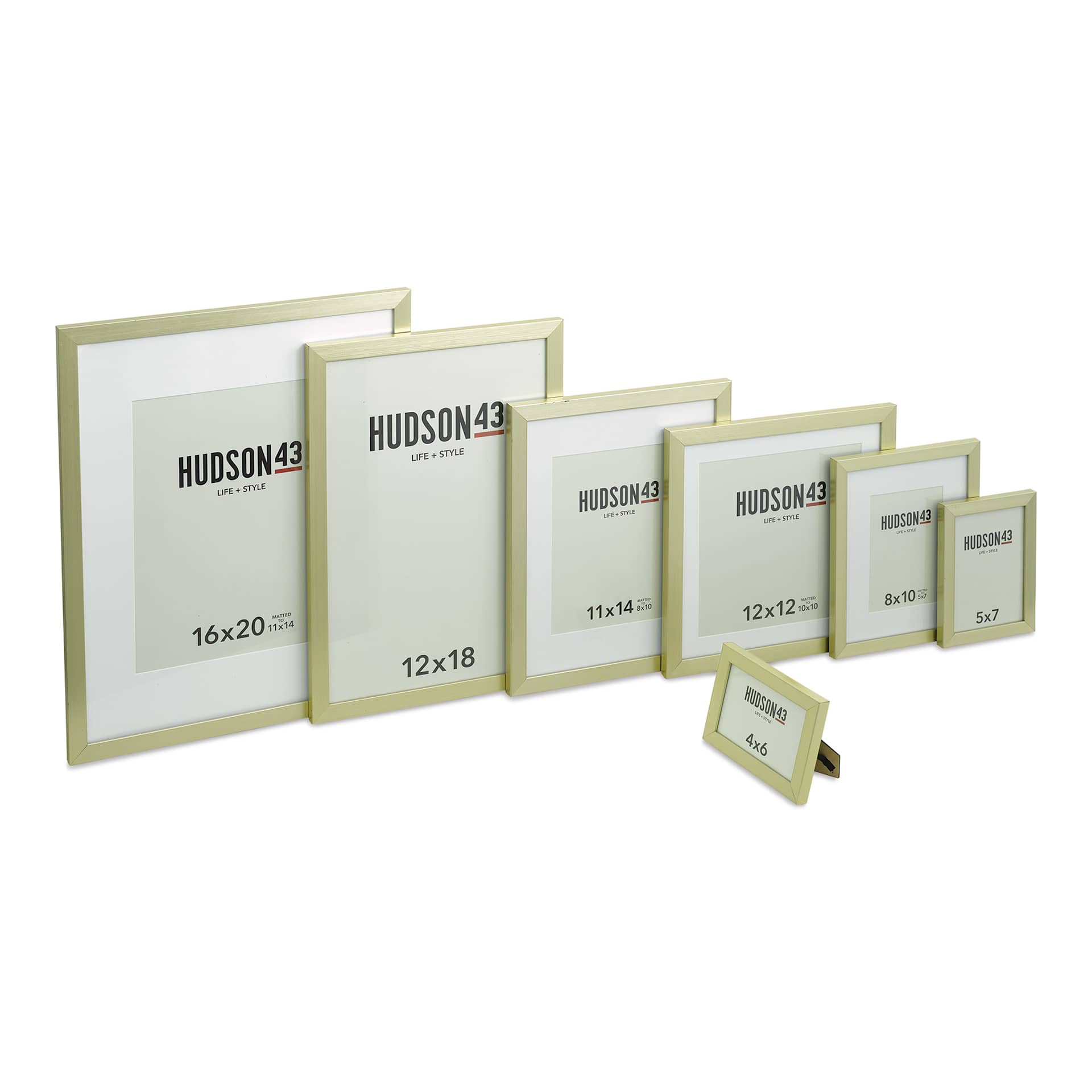 Hudson 43 Gallery Metallic Frames (Brass finish in all sizes)