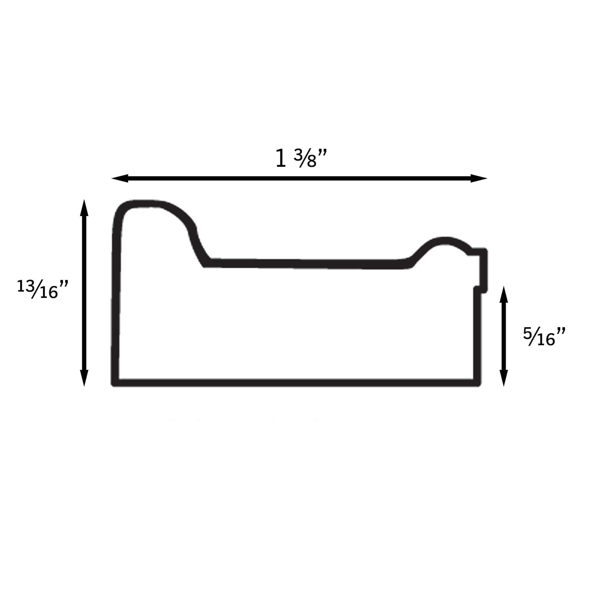 13/16". 1-3/8". 5/16".