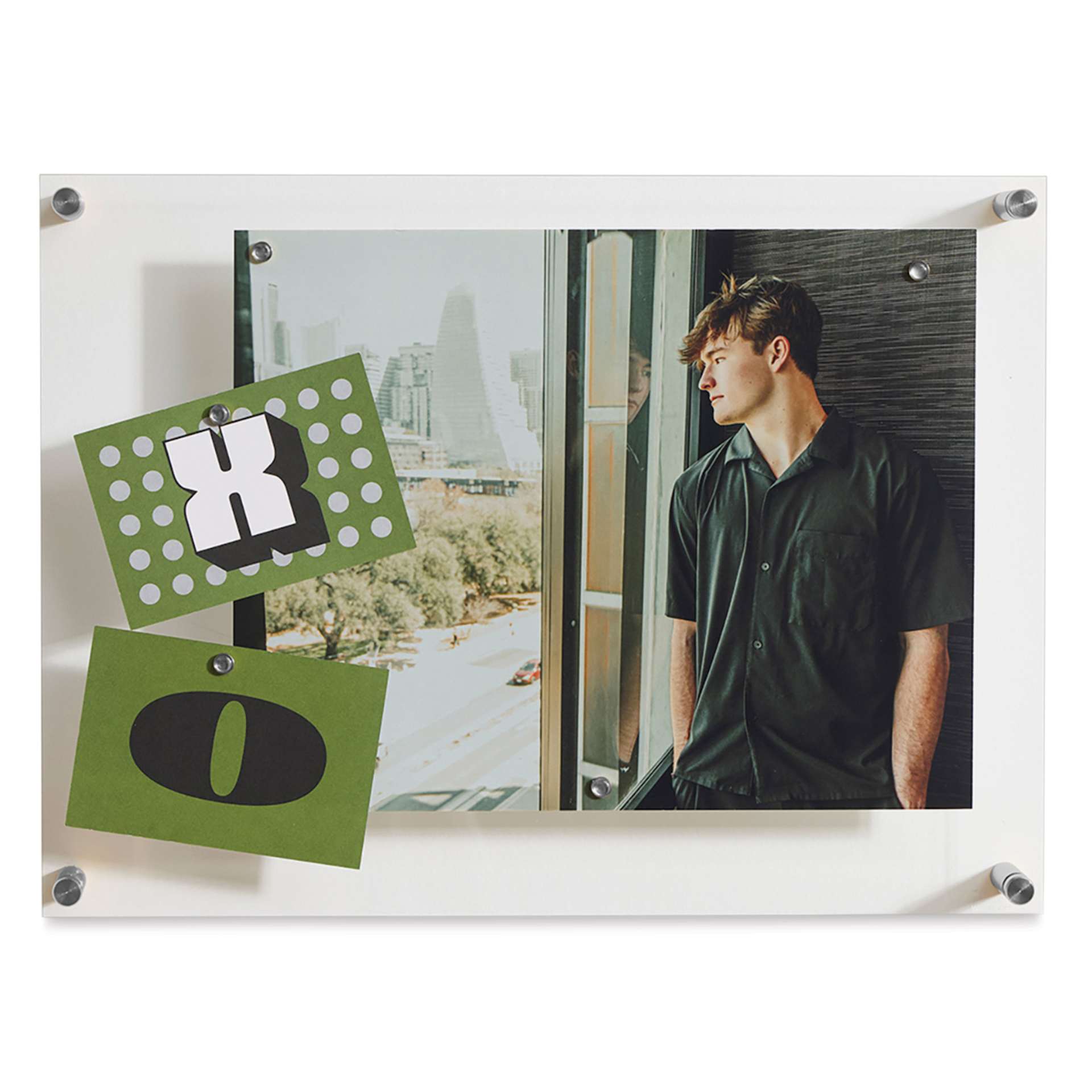 Wexel Art Easy Change Memo Board  - 14" x 19", Silver Hardware, front