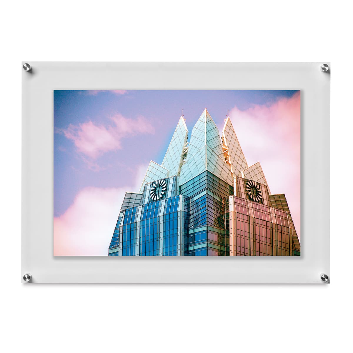 Wexel Art Double Panel Acrylic Display Frame - 23" x 33", with silver hardware Wexel Art Double Panel Acrylic Display Frame - 23" x 33", with silver hardware