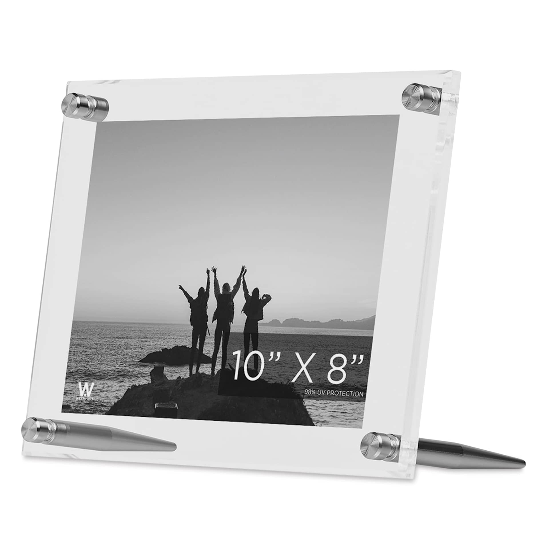 Wexel Art Acrylic Panel Frame - Tabletop, Silver Hardware, 8" x 10"
