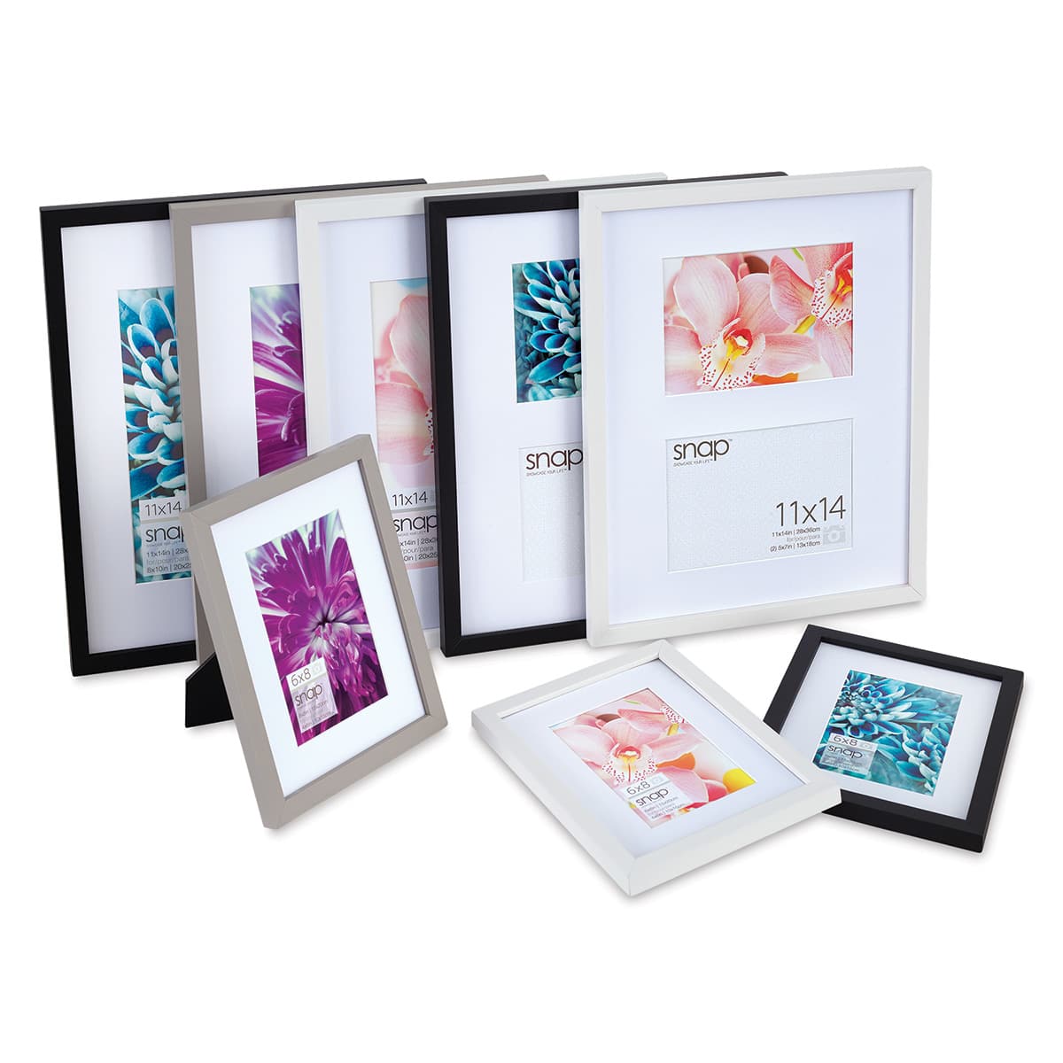 Nielsen Bainbridge Snap Gallery Frames with Mat - Assortment of color and sizes of Frames shown Nielsen Bainbridge Snap Gallery Frames with Mat - Assortment of color and sizes of Frames shown