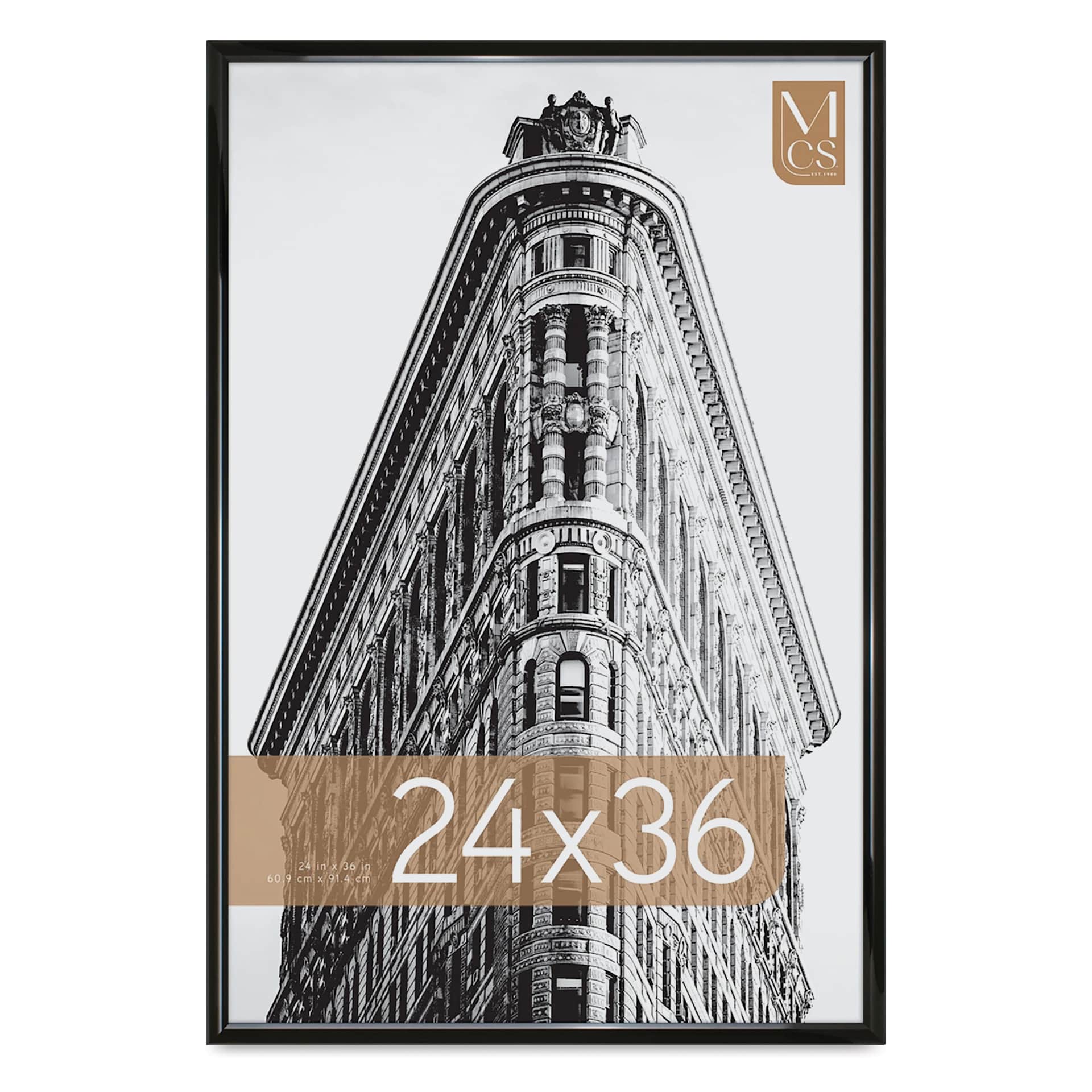 MCS Trendsetter Acrylic Poster Frame - 24" x 36" x 1/4", Black